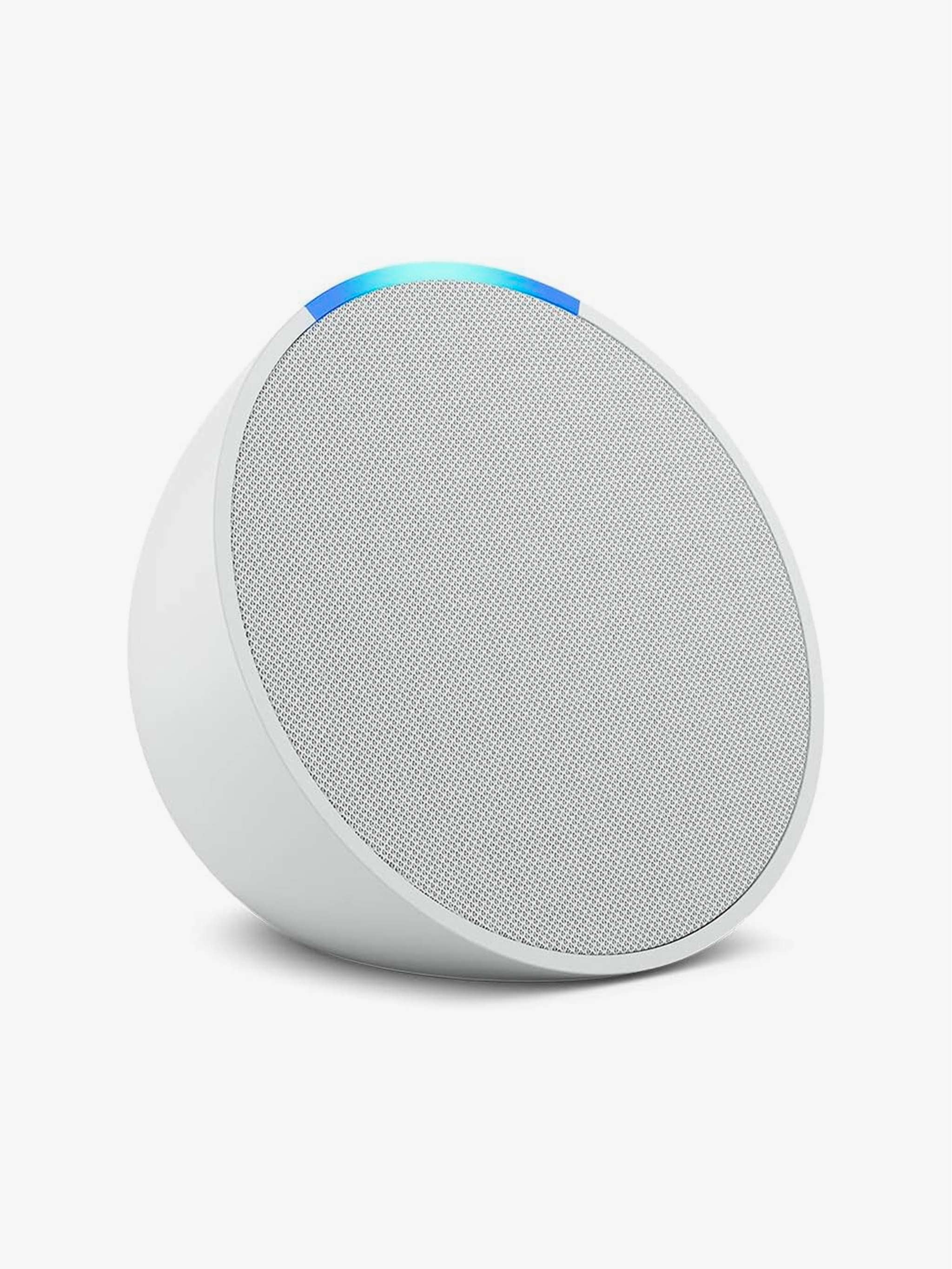 Smart speaker Echo Pop 1st Gen Glacier White, altavoz inteligente con Alexa integrada