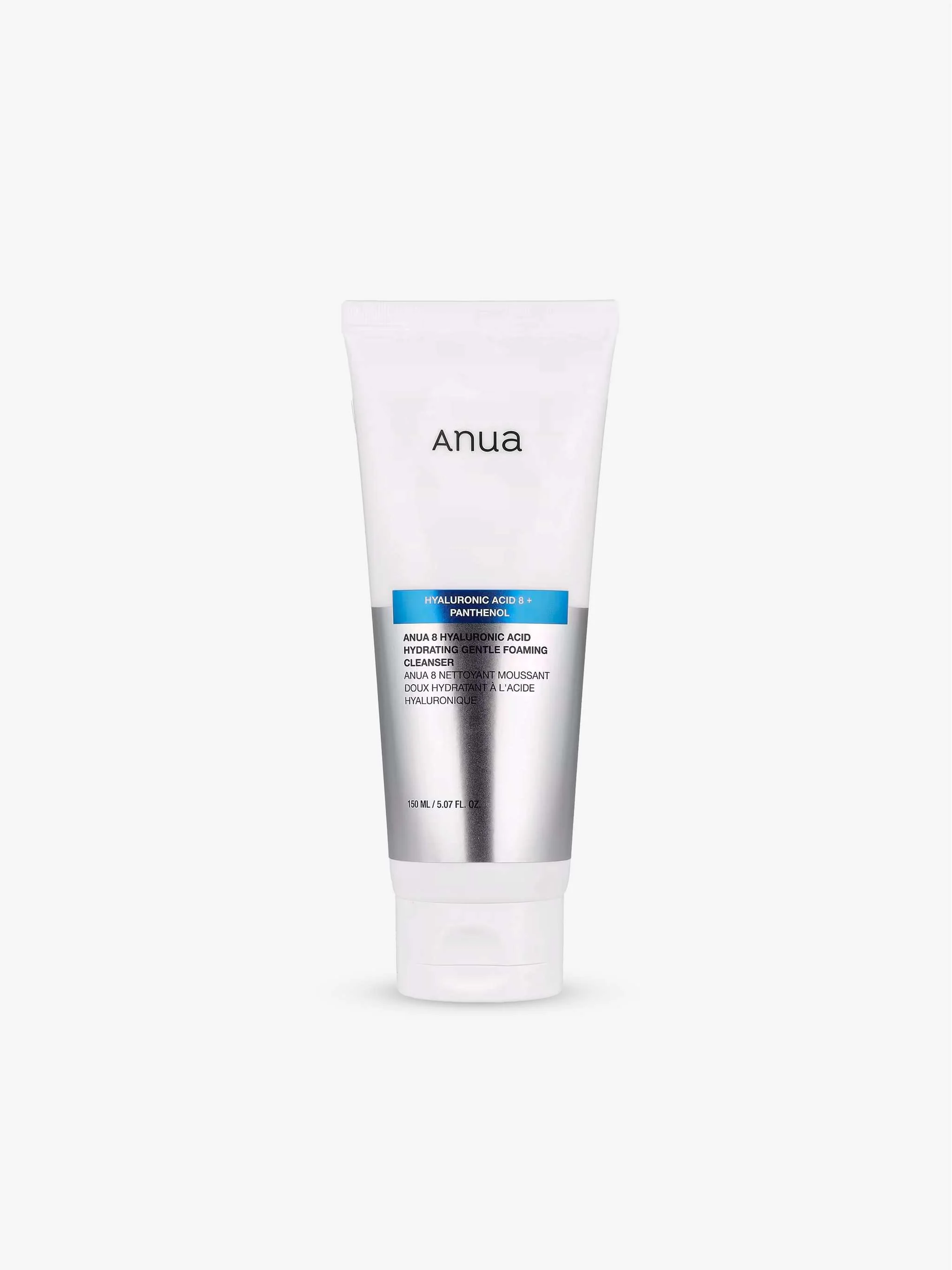Limpiador suave ANUA Ácido Hialurónico 8 + Pantenol, 150ml