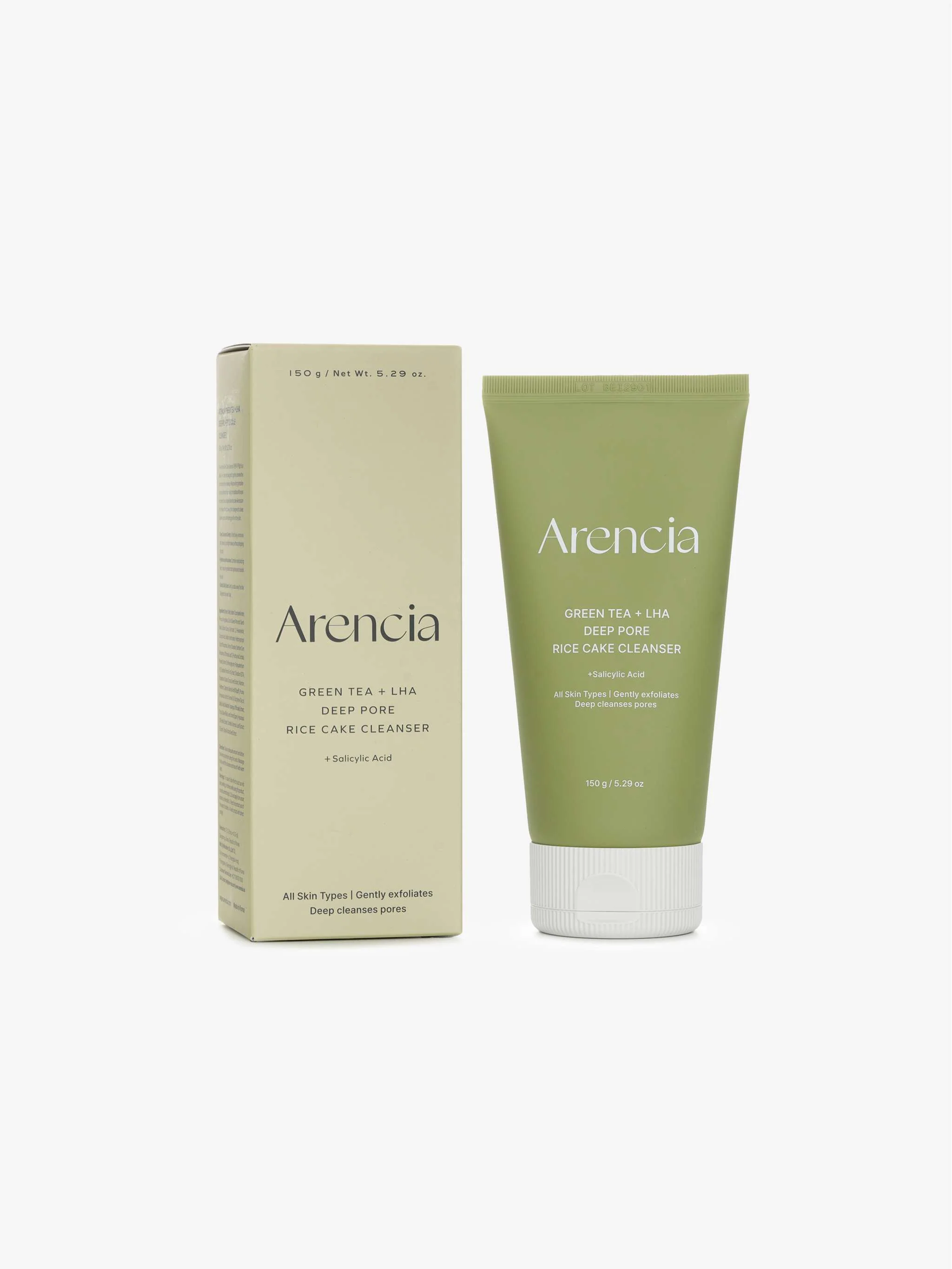 Limpiador facial Arencia Green Tea + LHA, 150g - Image 2