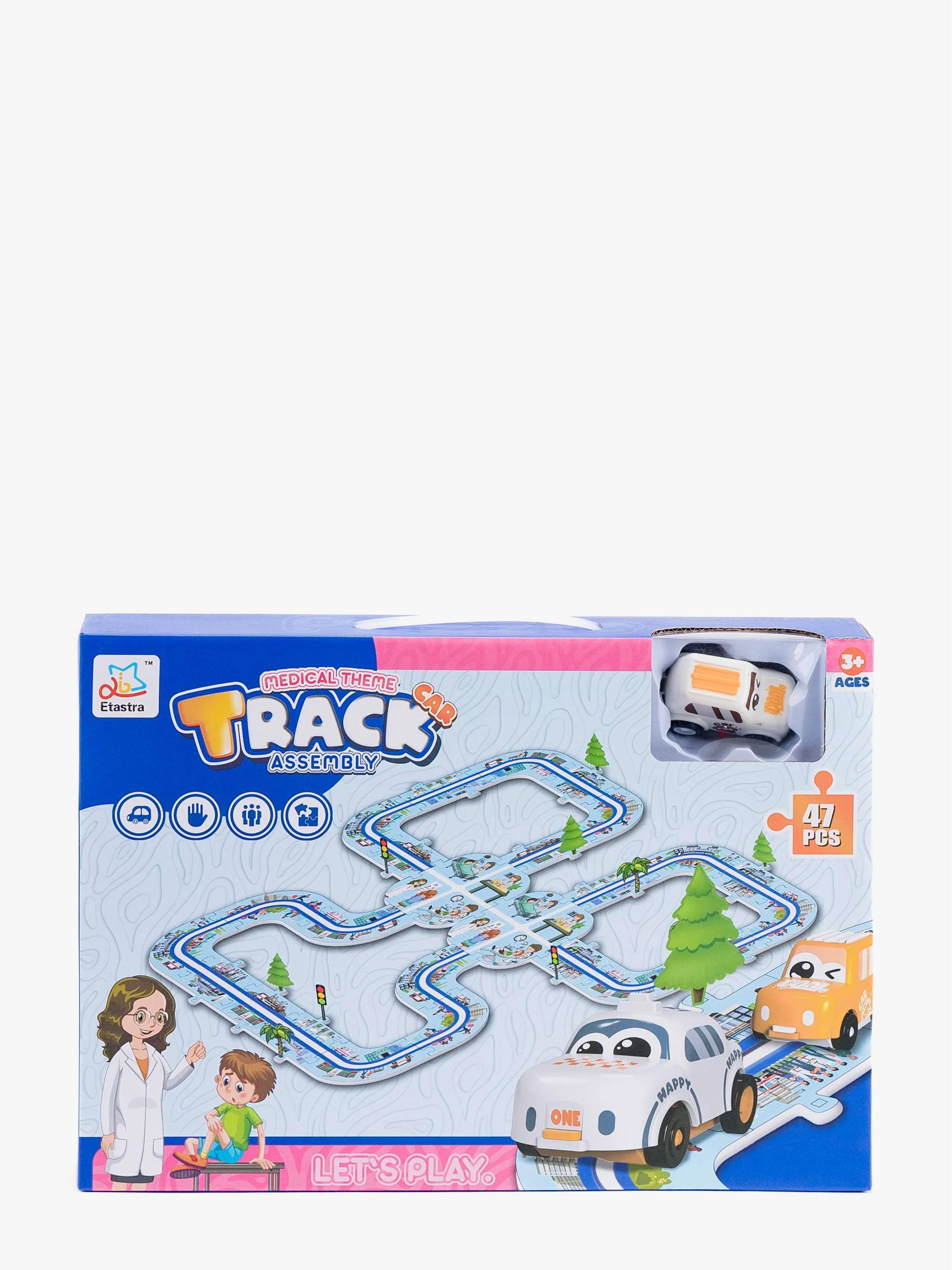 Juguete Conjunto de pistas con tema médico rompecabezas 47 Pzas, set mixto educativo y juego, para Niños