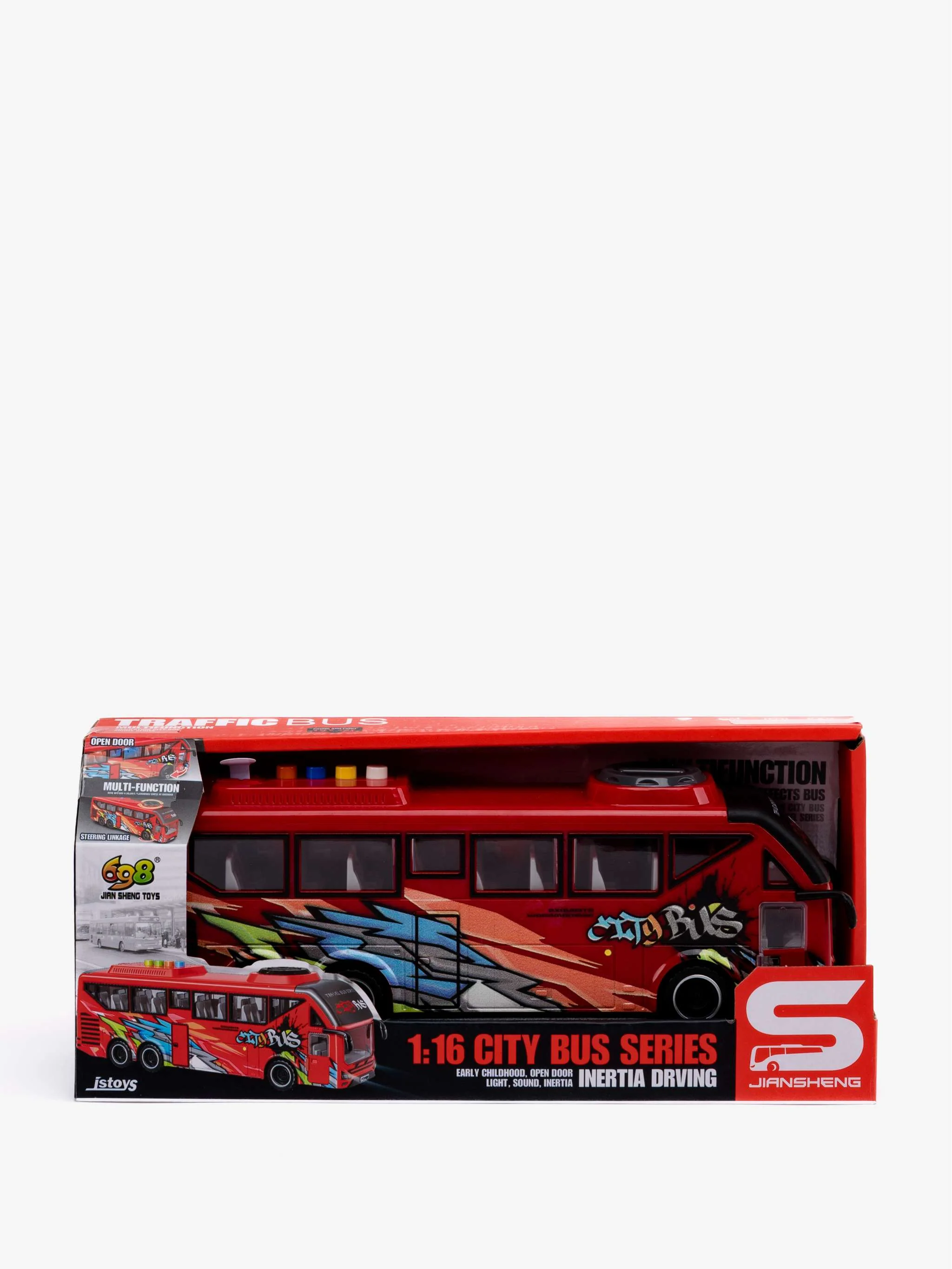 Juguete Friction Bus, autobús a fricción y juego de transporte, para Niños