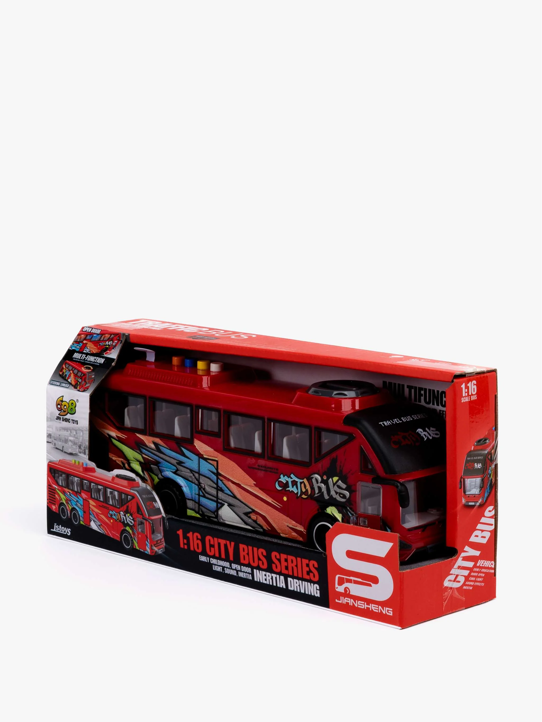 Juguete Friction Bus, autobús a fricción y juego de transporte, para Niños - Image 3