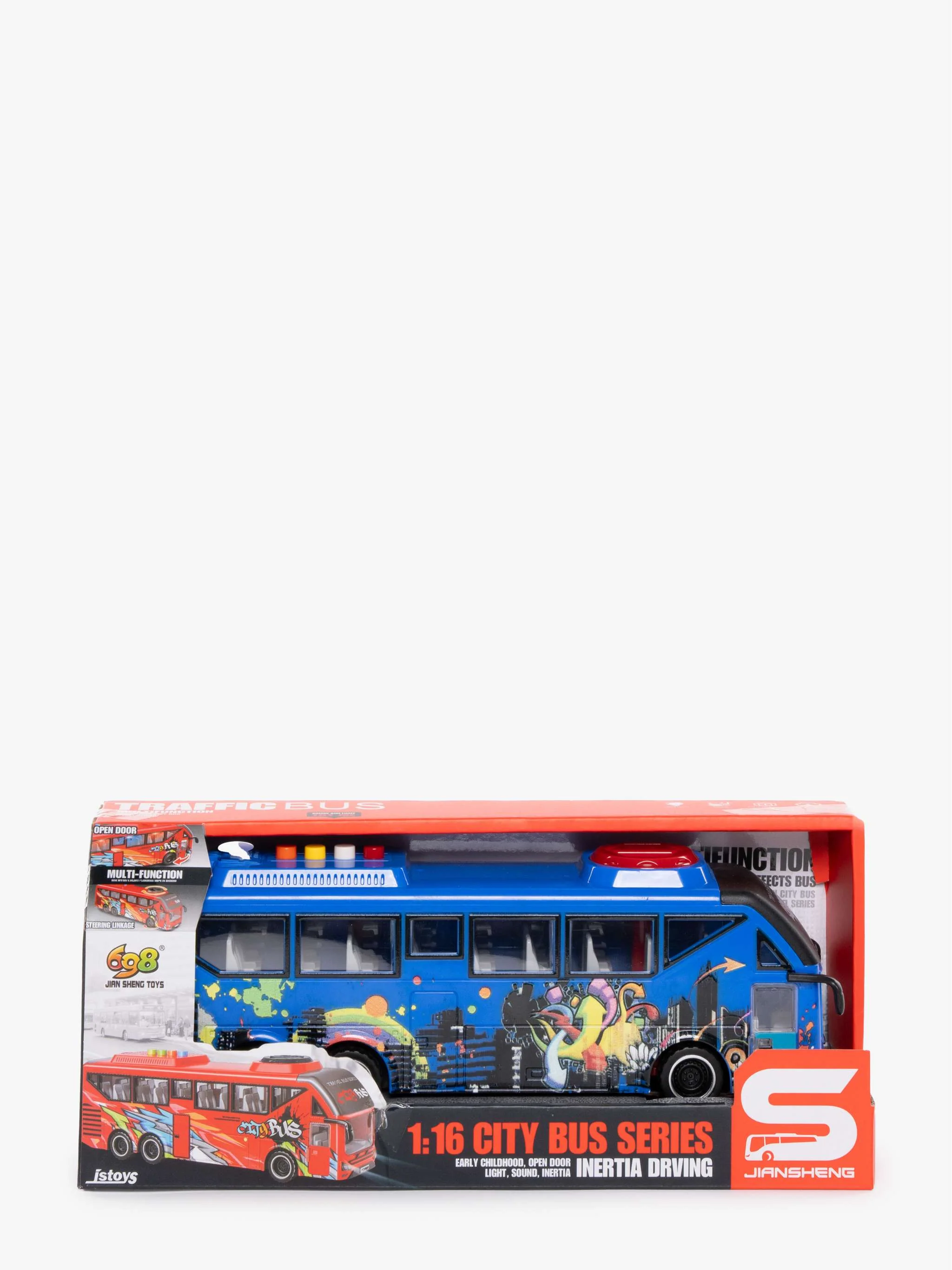 Juguete Friction Bus, autobús a fricción y juego de transporte, para Niños