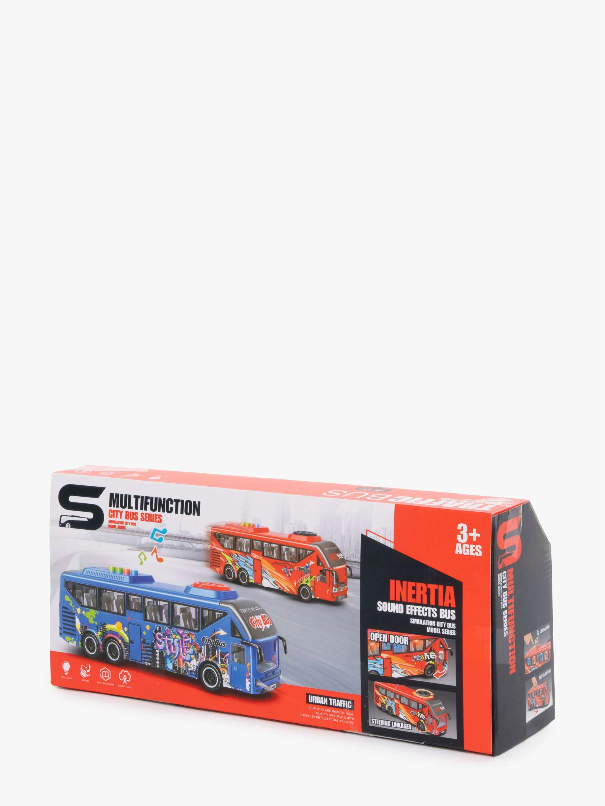 Juguete Friction Bus, autobús a fricción y juego de transporte, para Niños - Image 3