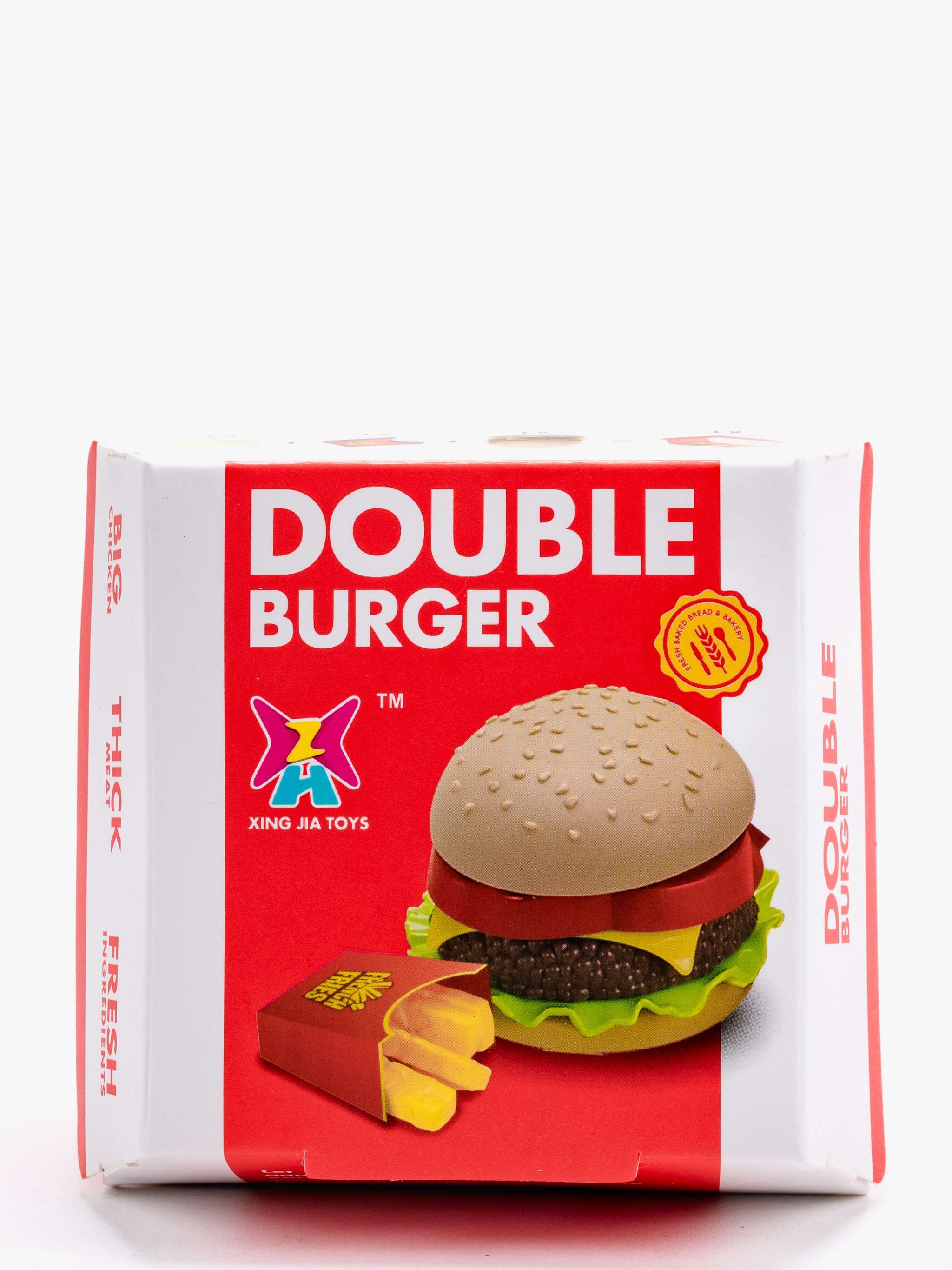 Juguete Hamburguesa doble, accesorio de comida y juego simbólico, para Niños