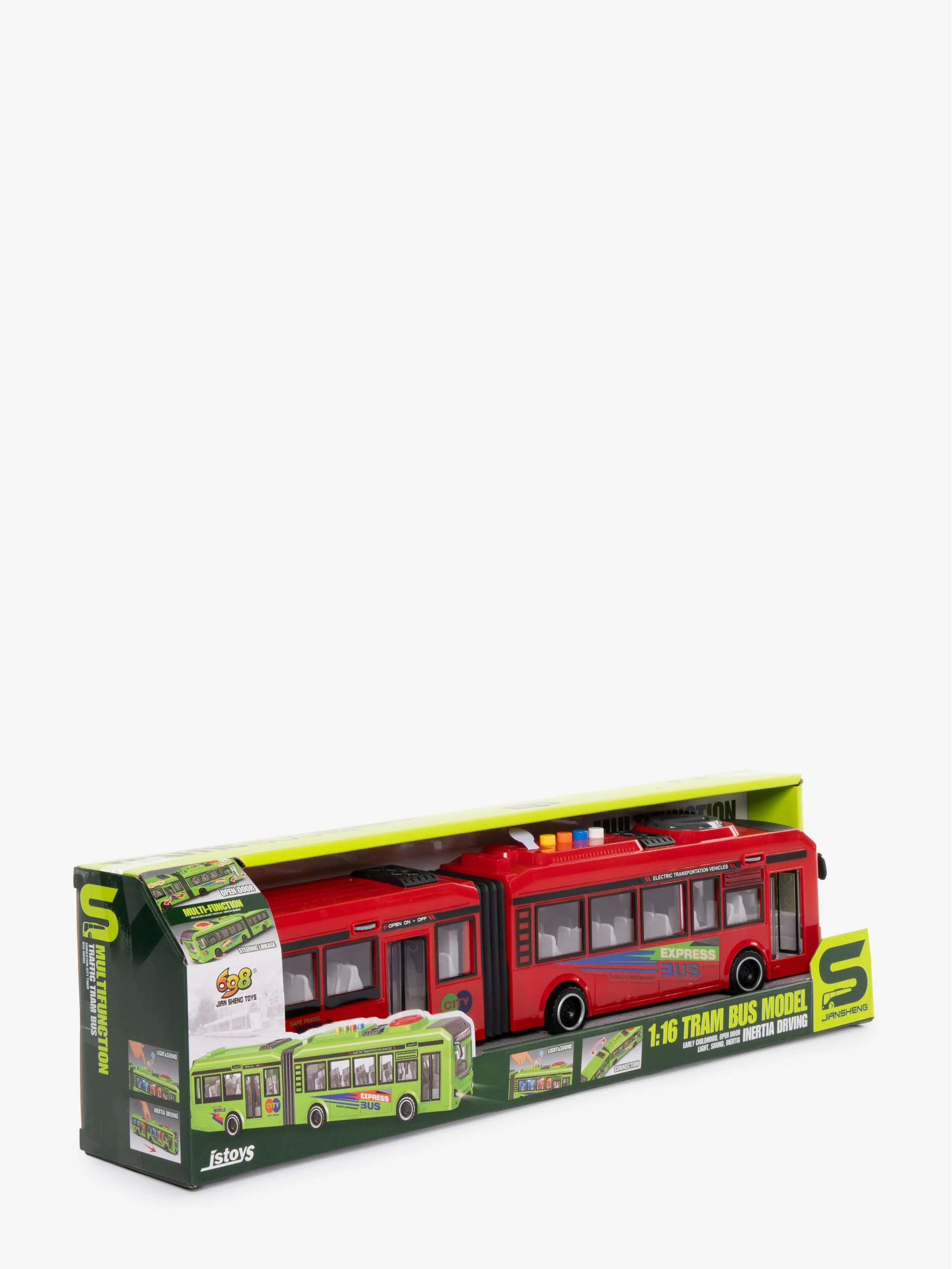 Juguete Modelo de autobús tranvía 1:16, vehículo a escala y colección, para Niños - Image 2