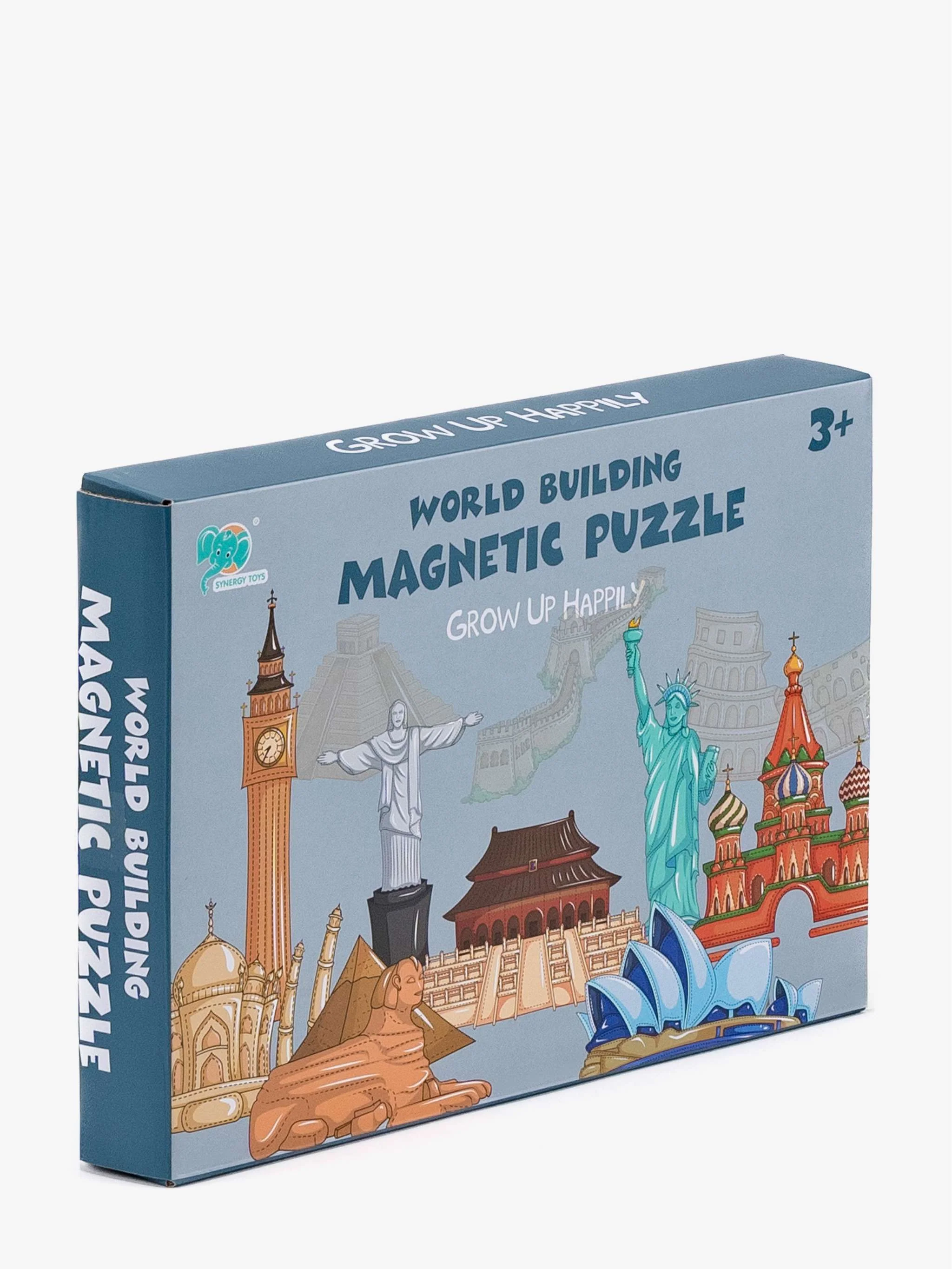 Juguete Rompecabezas magnético - Construcción del mundo, rompecabezas magnético educativo, para Niños - Image 2