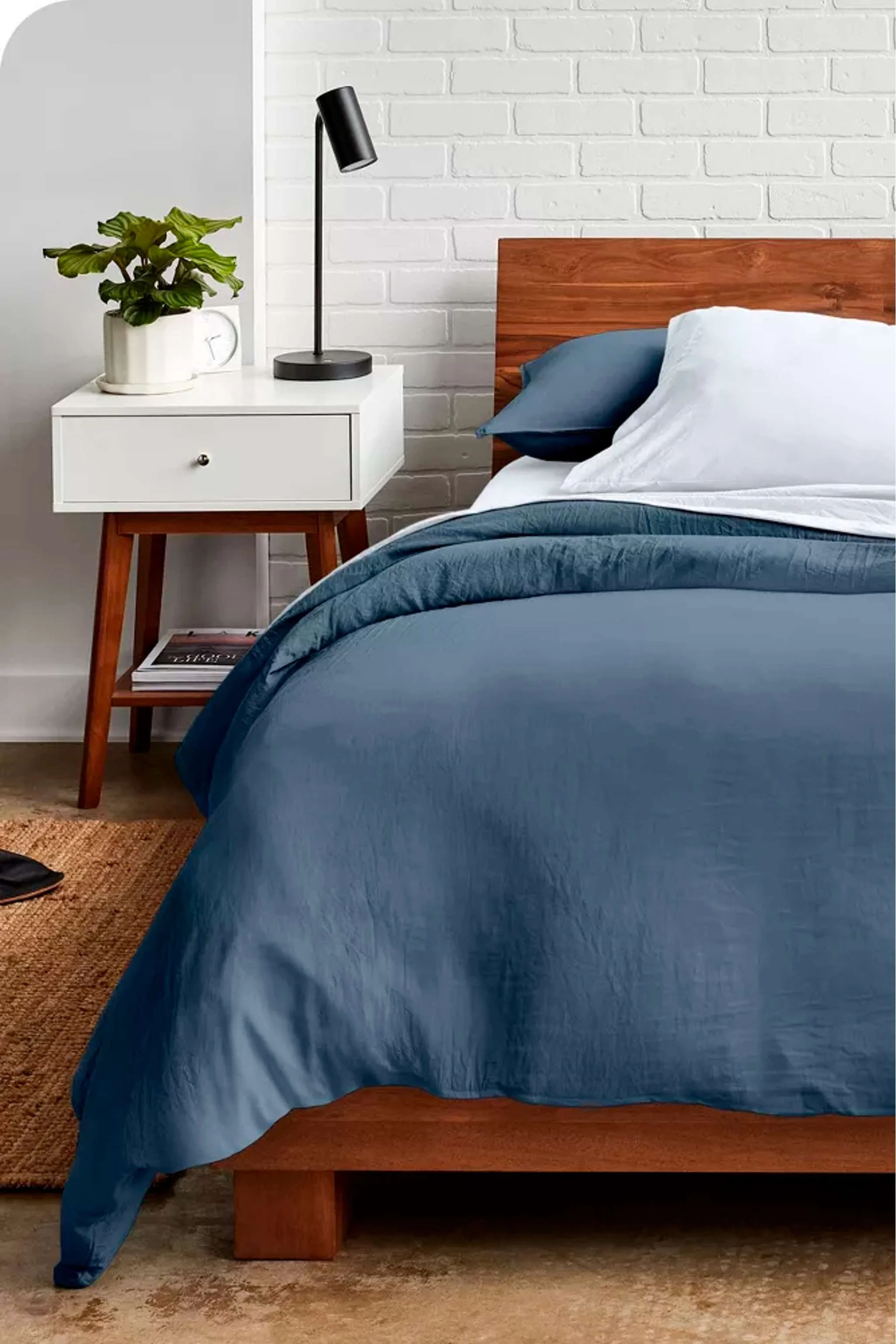 Cubre duvet Twin size, color azul - Image 2