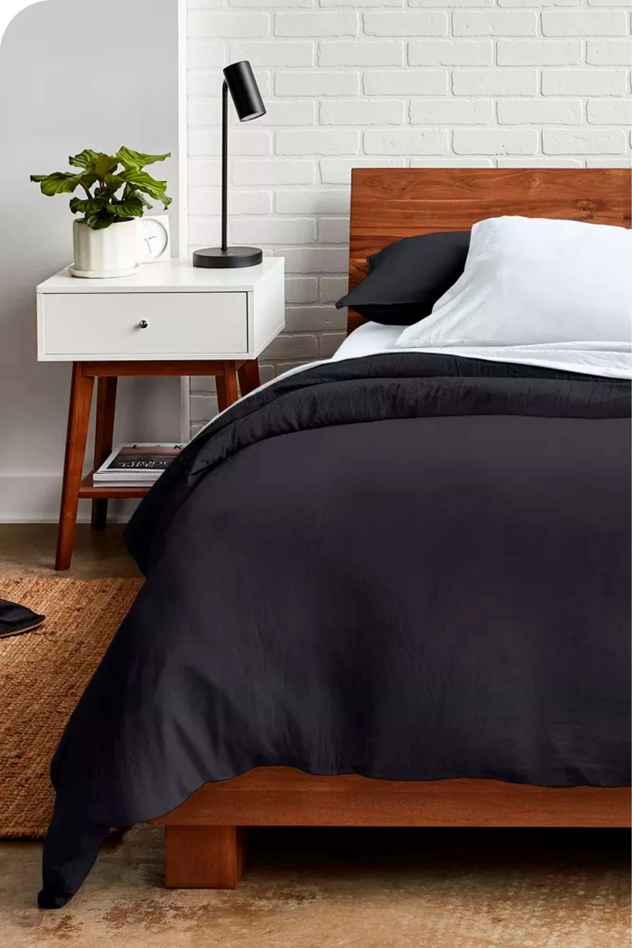 Cubre duvet Twin size, color negro - Image 4