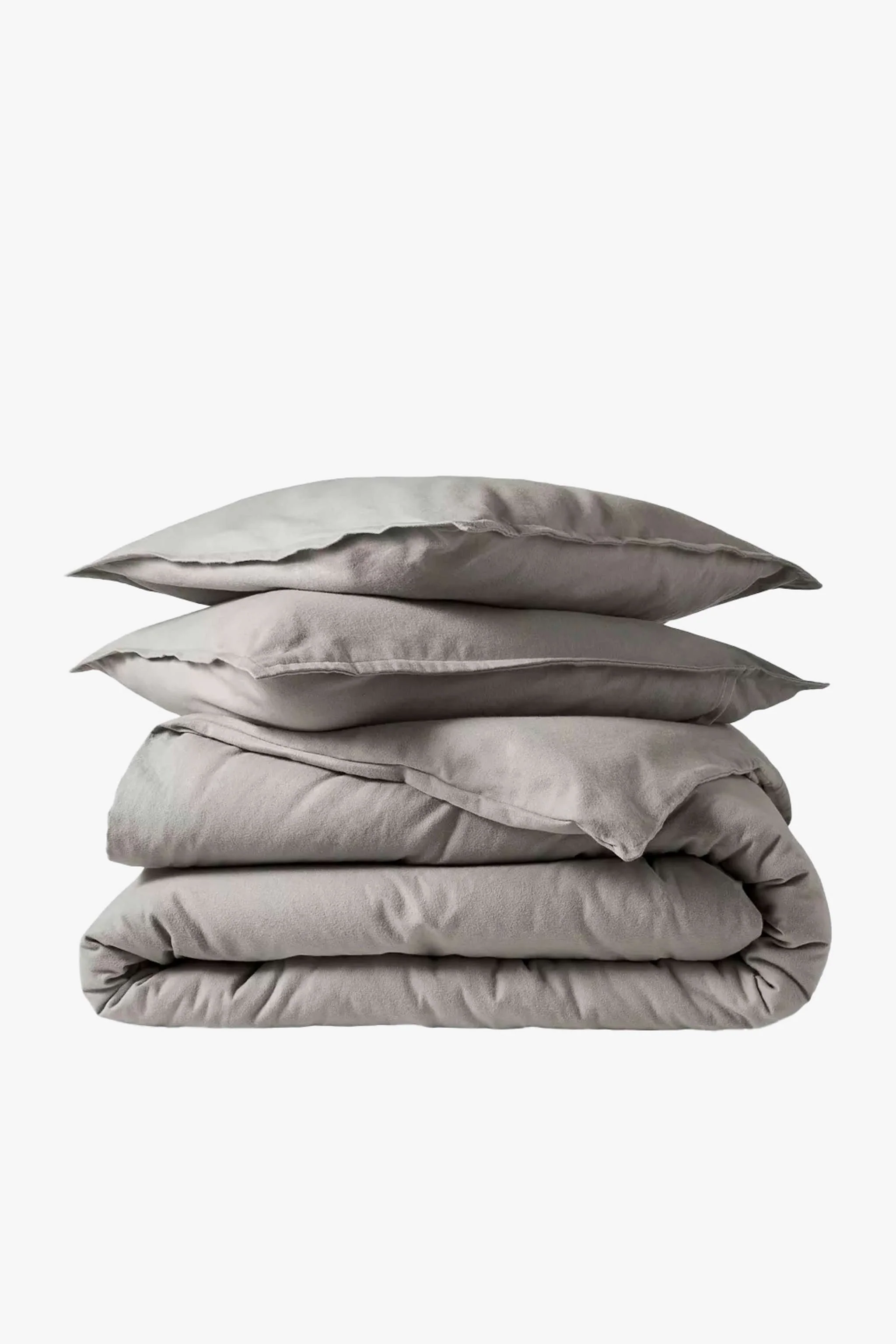 Set King/Cal King size cubre duvet y juego de fundas de almohada, color gris claro