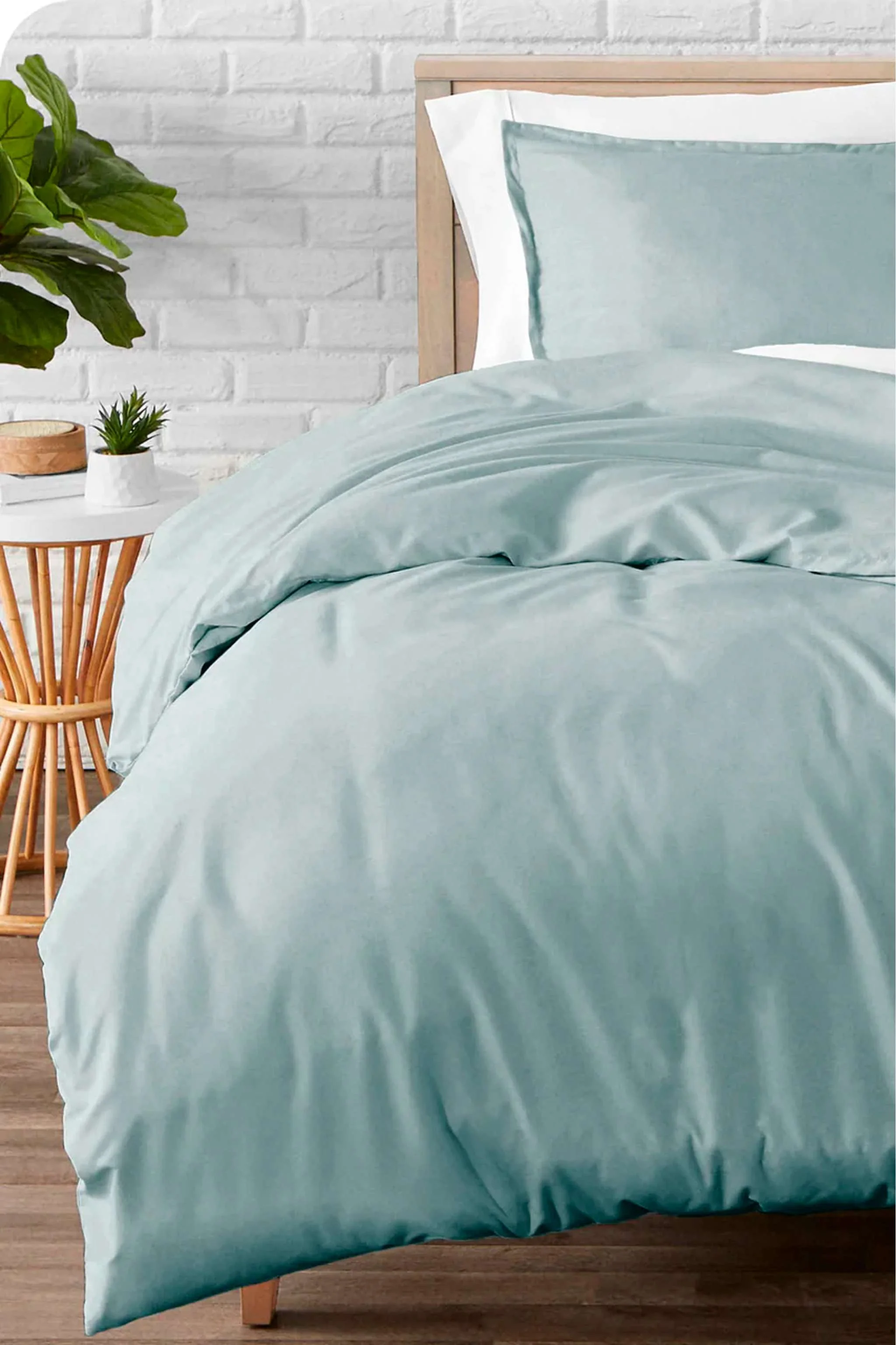 Set Twin size cubre duvet y funda de almohada, color azul claro