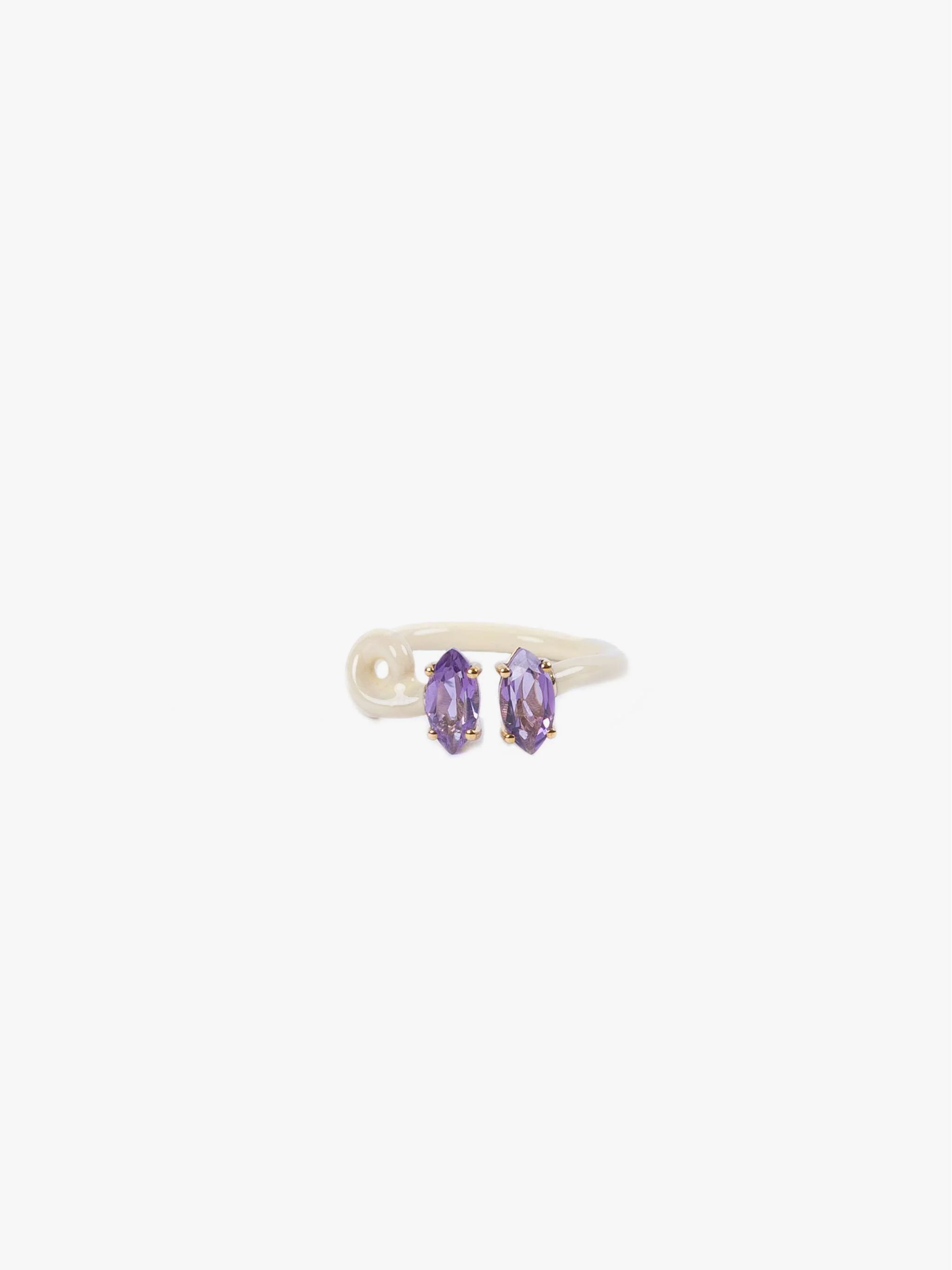Anillo de Vid doble plata 9k de Oro