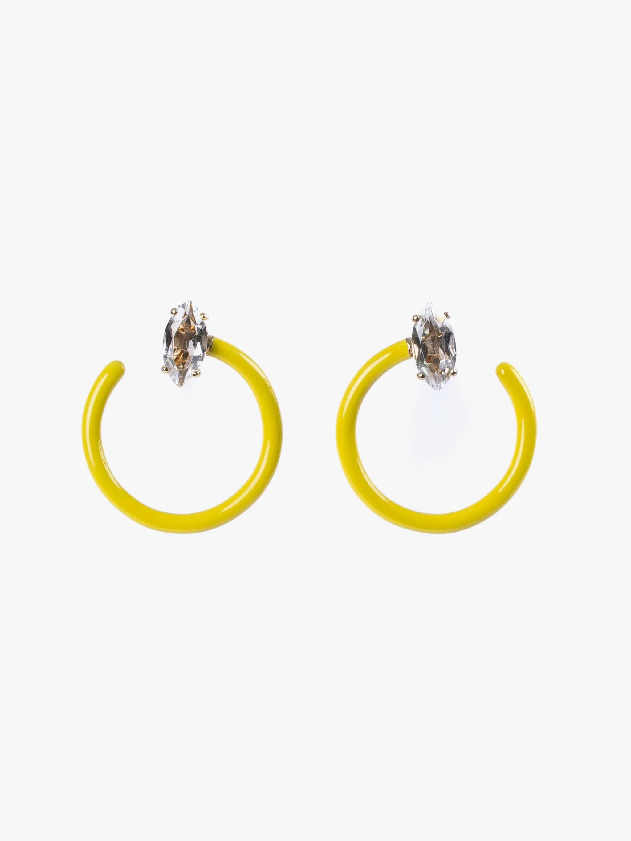 Zarcillos 9k de Oro plata y cristal