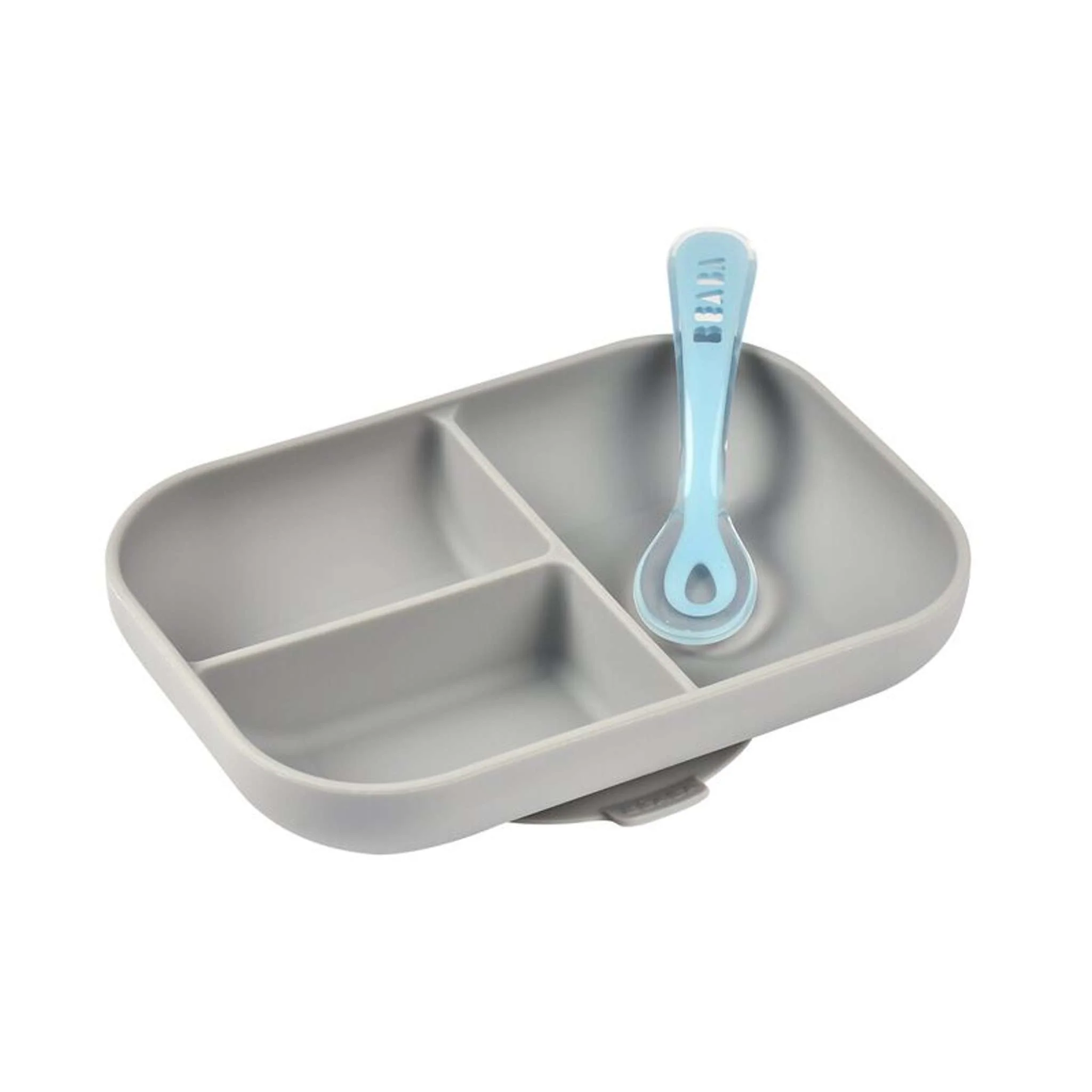 Juego de plato y cuchara de silicona