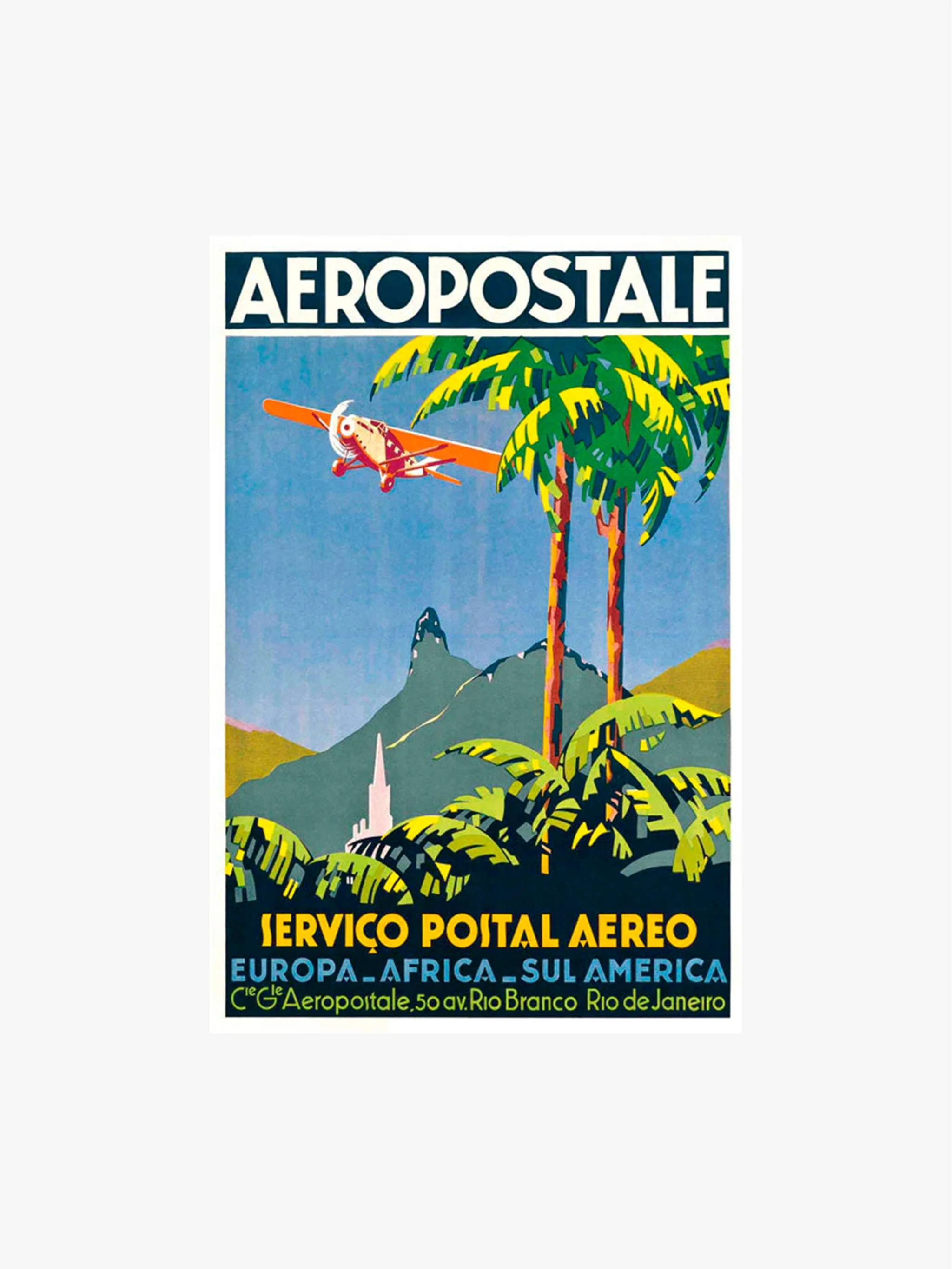 Cuadro decorativo, Airlines - Aerópostale, tamaño 60x90 cm