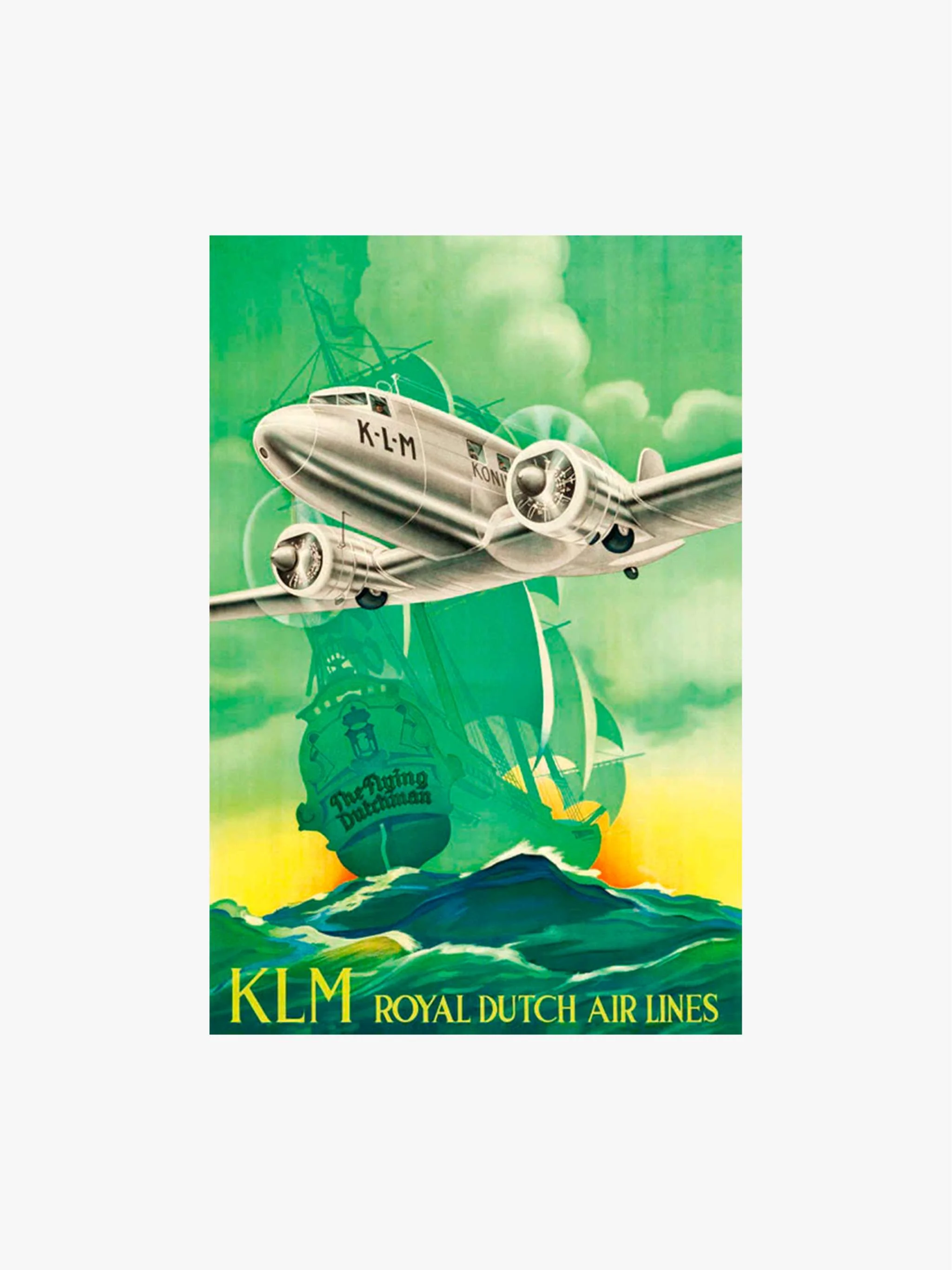 Cuadro decorativo, Airlines - KLM Royal Dutch Air Lines, tamaño 60x90 cm