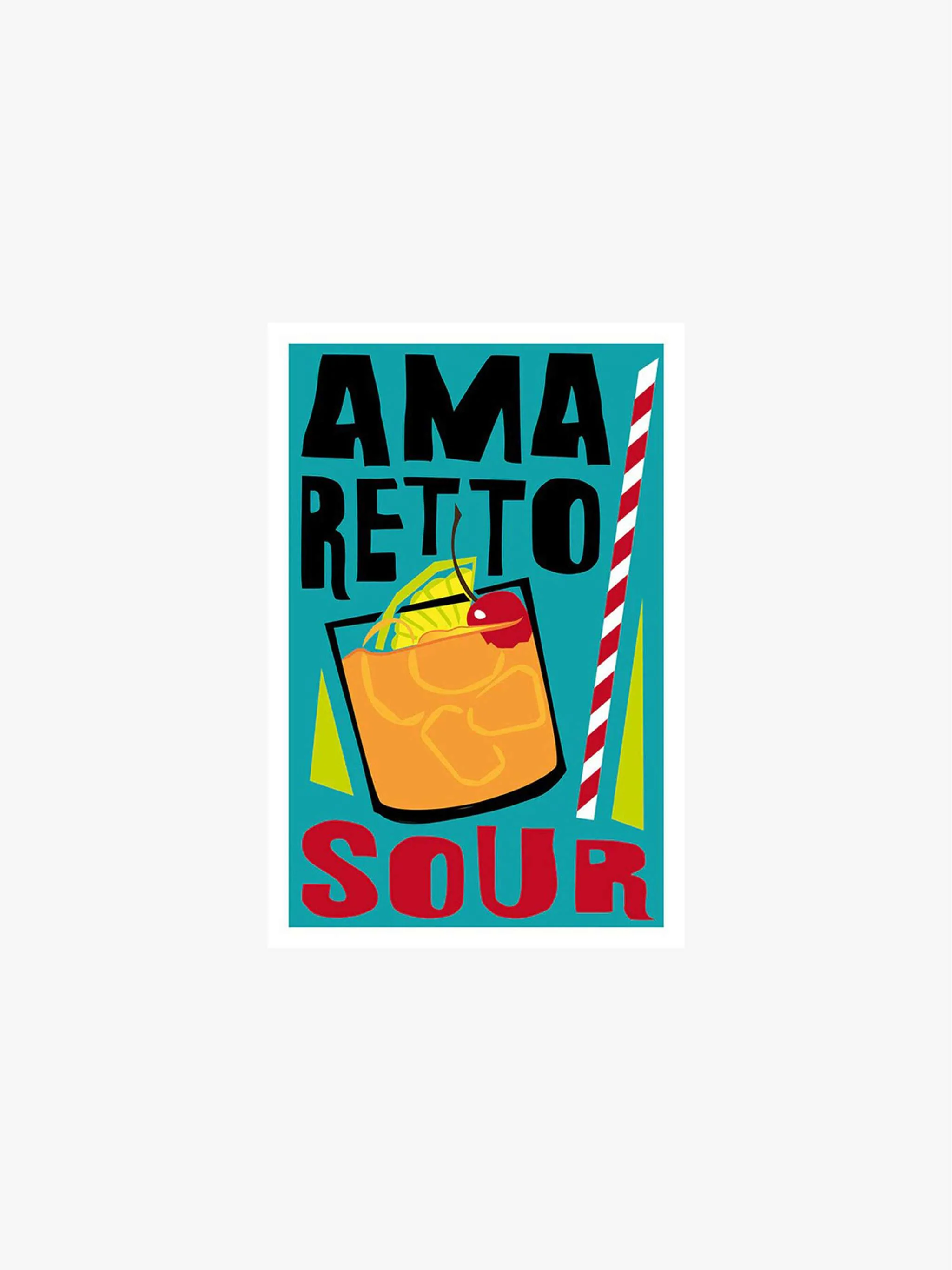 Cuadro decorativo, Cocktails - Amaretto Sour, tamaño 40x60 cm