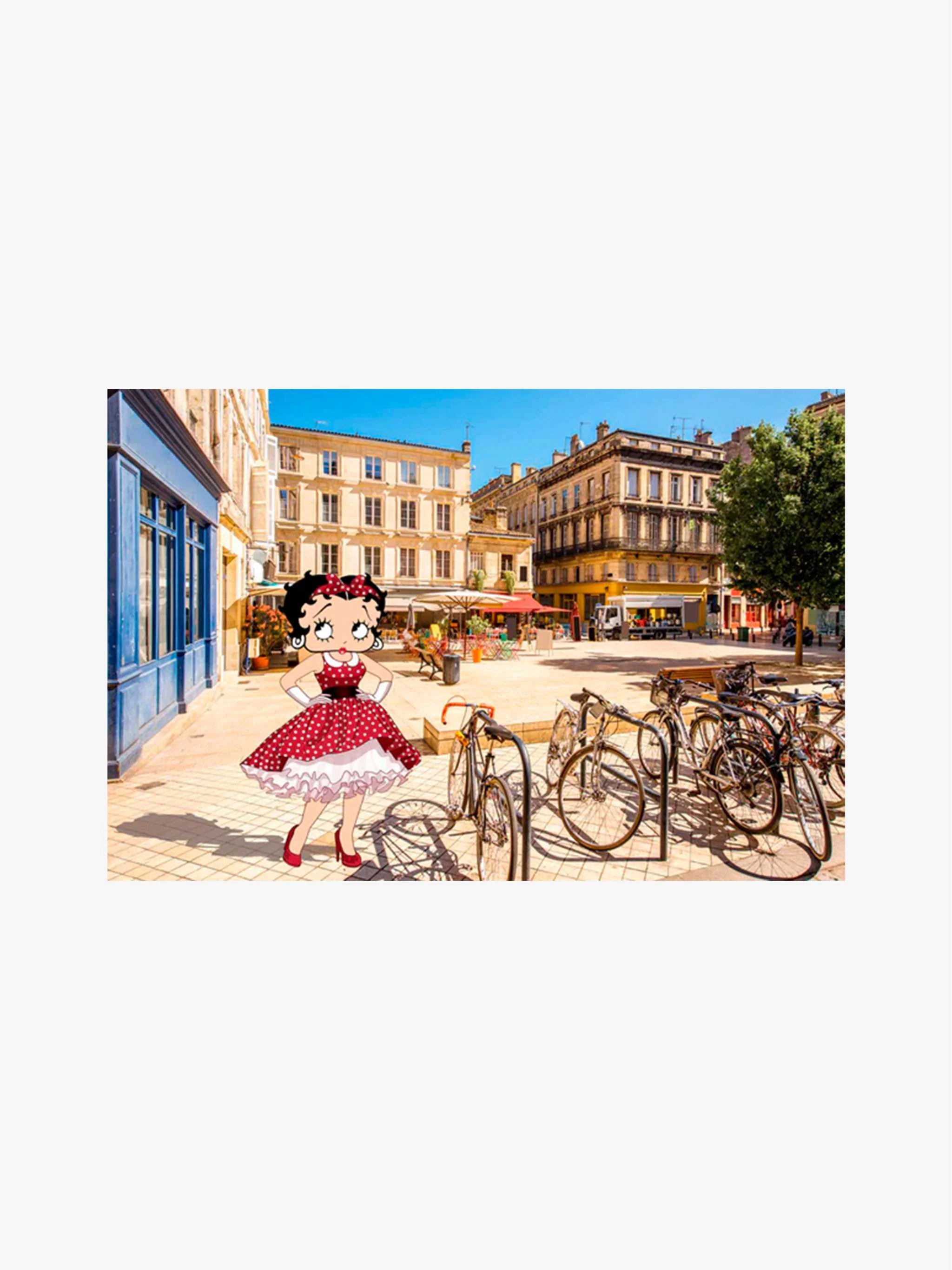 Cuadro decorativo, Comics in Town - Betty Boop à Bordeaux, tamaño 60x90 cm