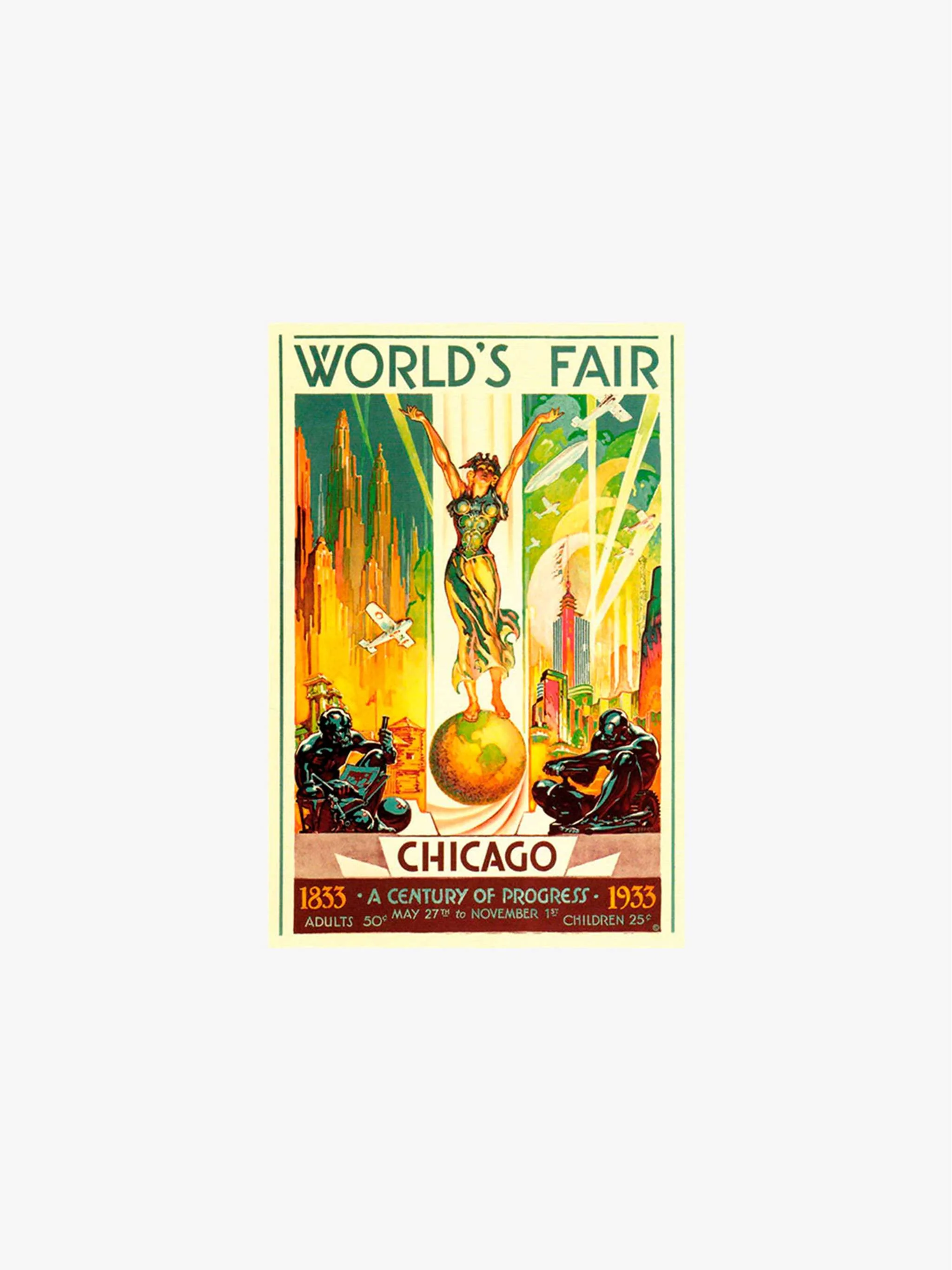 Cuadro decorativo, World Fair - World Fair Chicago 1933, tamaño 40x60 cm