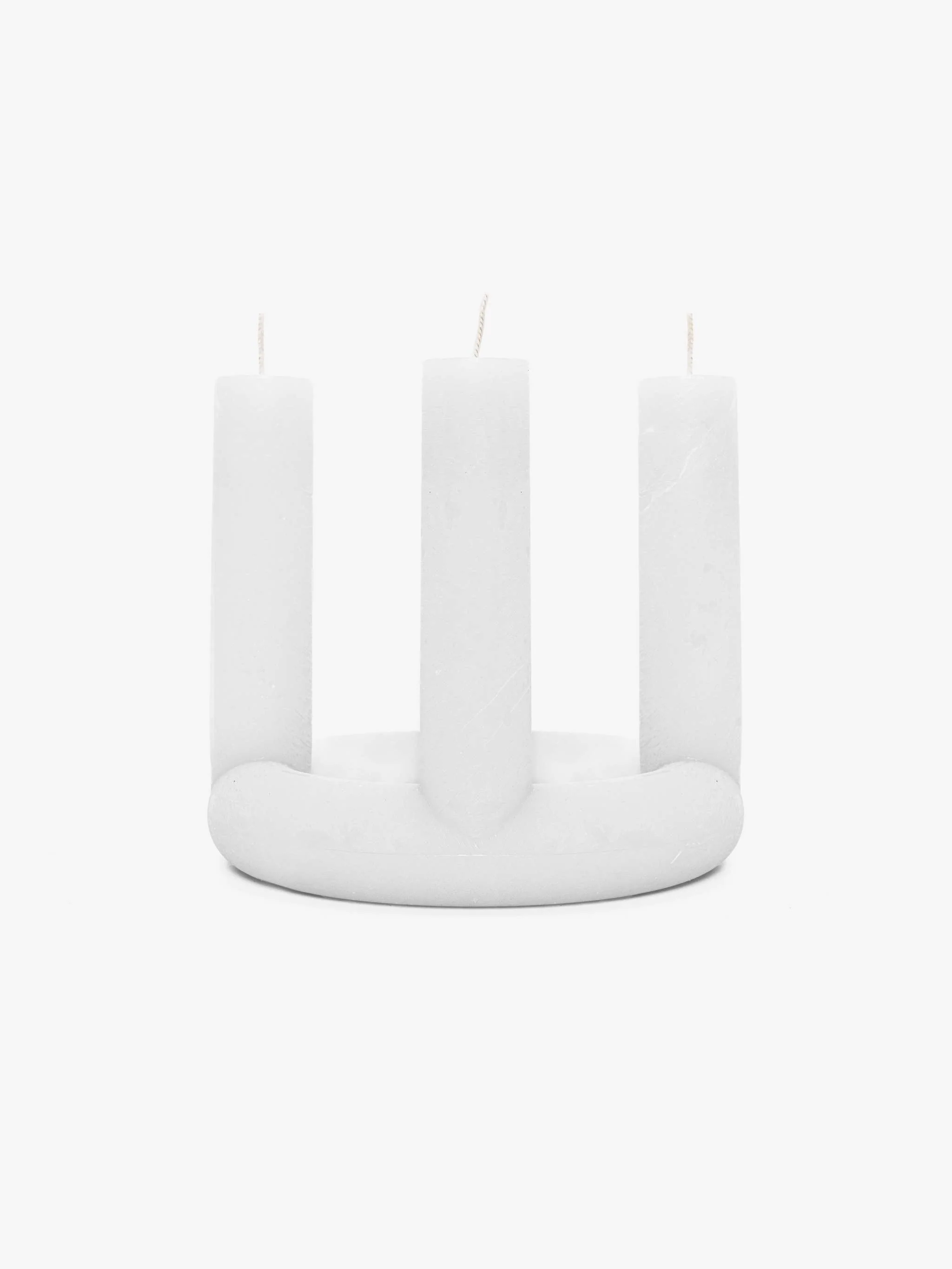 Vela escultura decorativa, Lucille, color blanco
