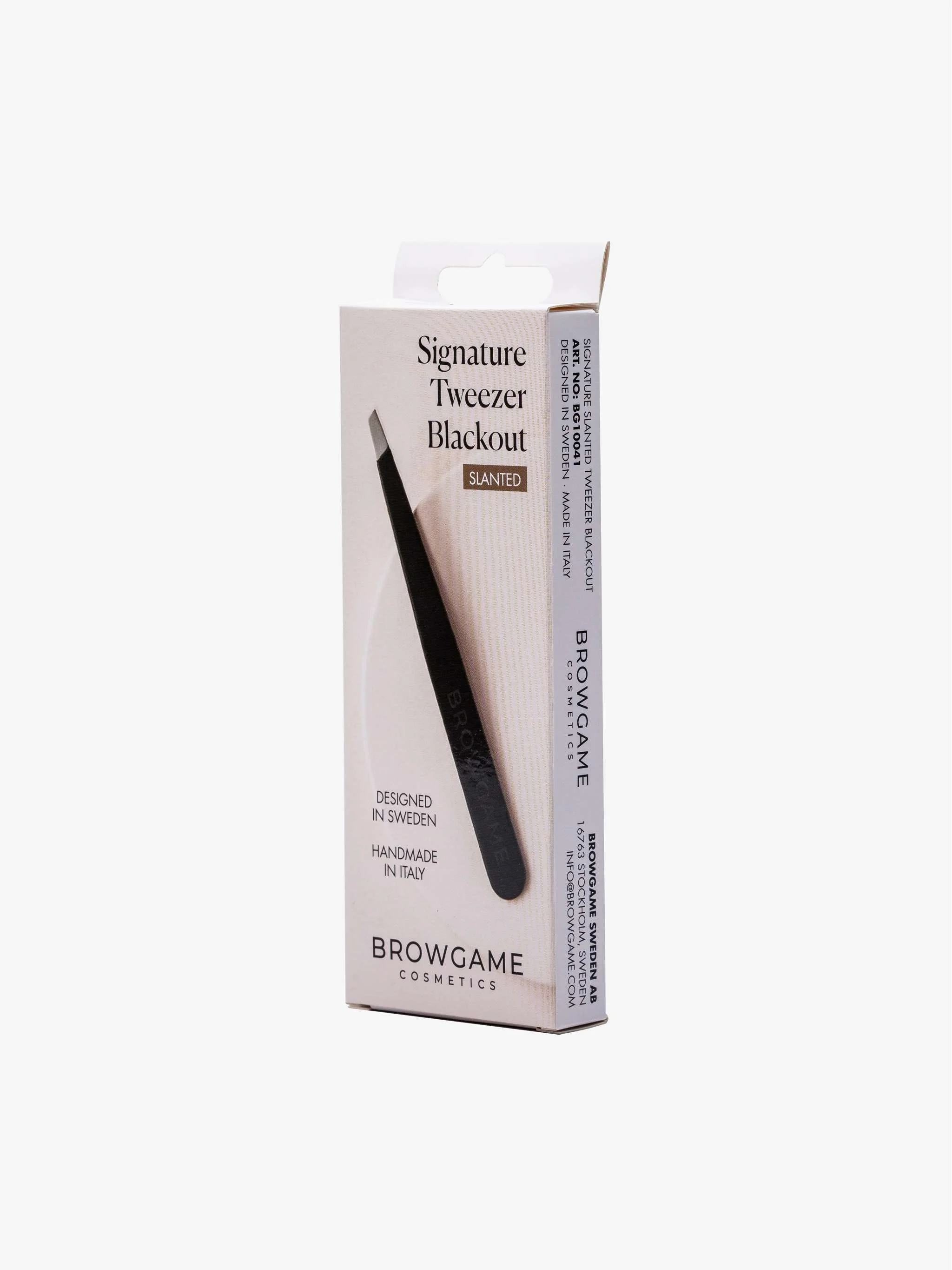 Pinza de cejas negro, punta sesgada y agarre cómodo - Image 2