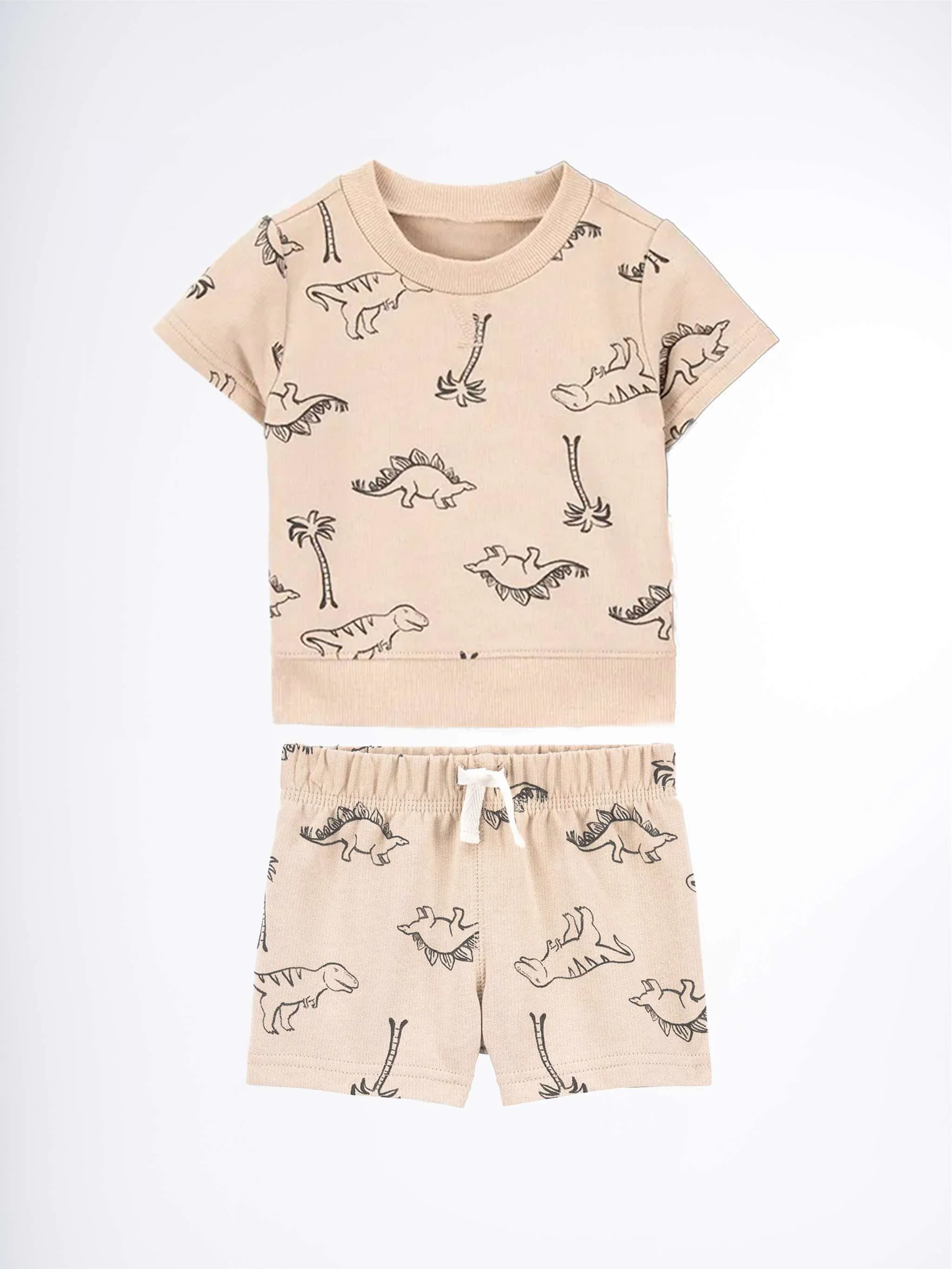 Conjunto casual Dino Print, color marrón con negro, para Niño - Image 2