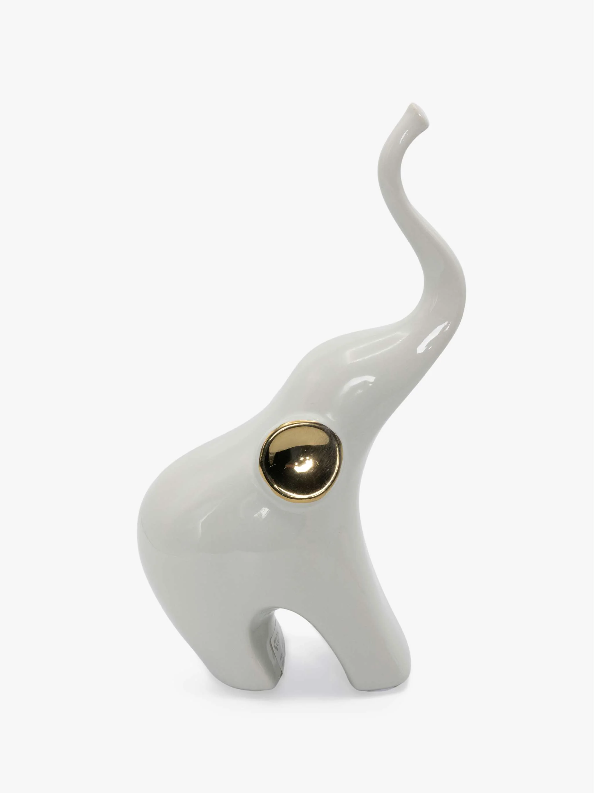 Adorno decorativo con forma de Elefante, color blanco, tamaño 15 x 27 cm