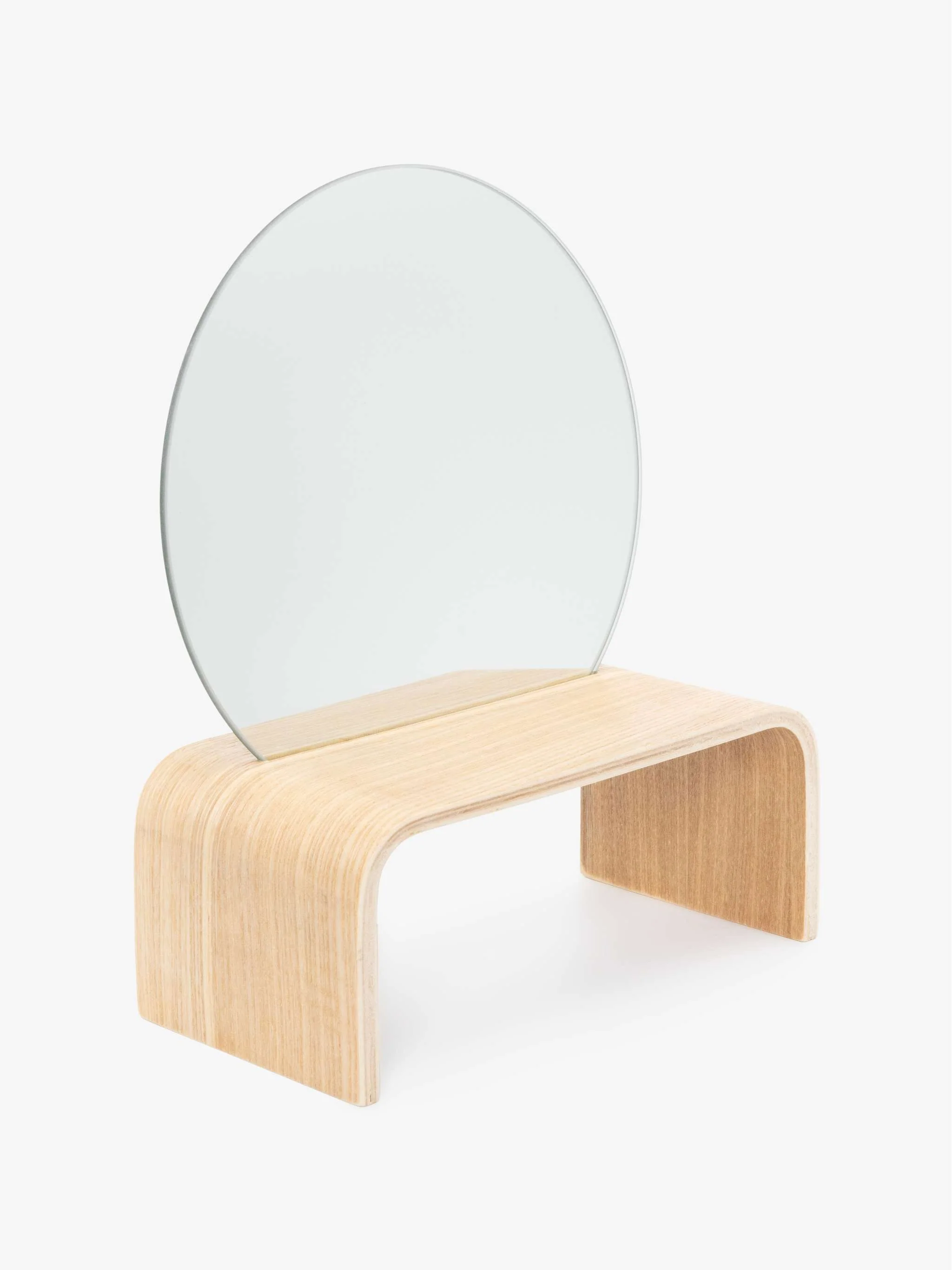 Espejo decorativo con base de madera, tamaño 20 x 25 cm