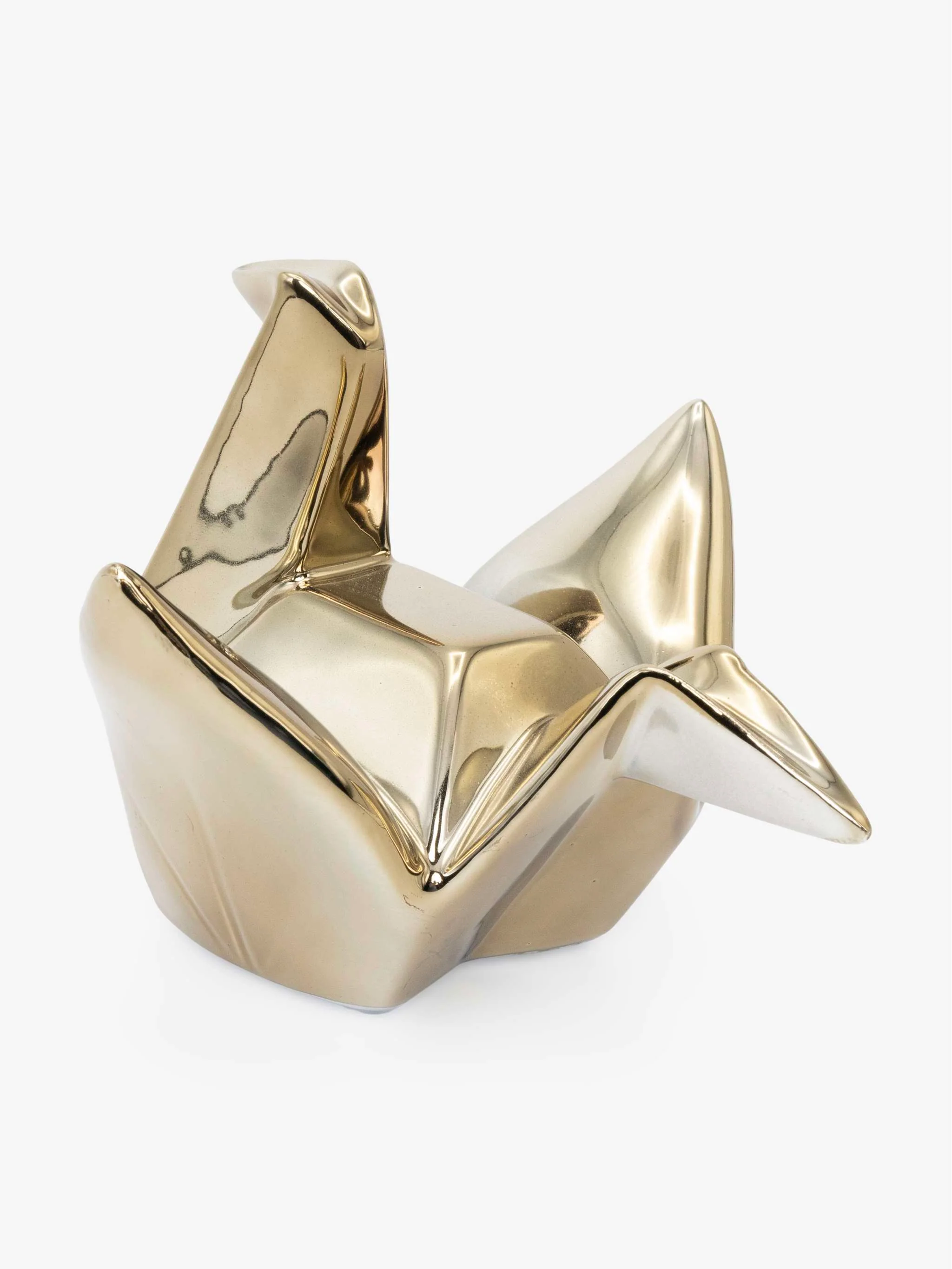 Adorno decorativo con forma de Grulla, color dorado, tamaño 14.5 x 10.8 cm - Image 3