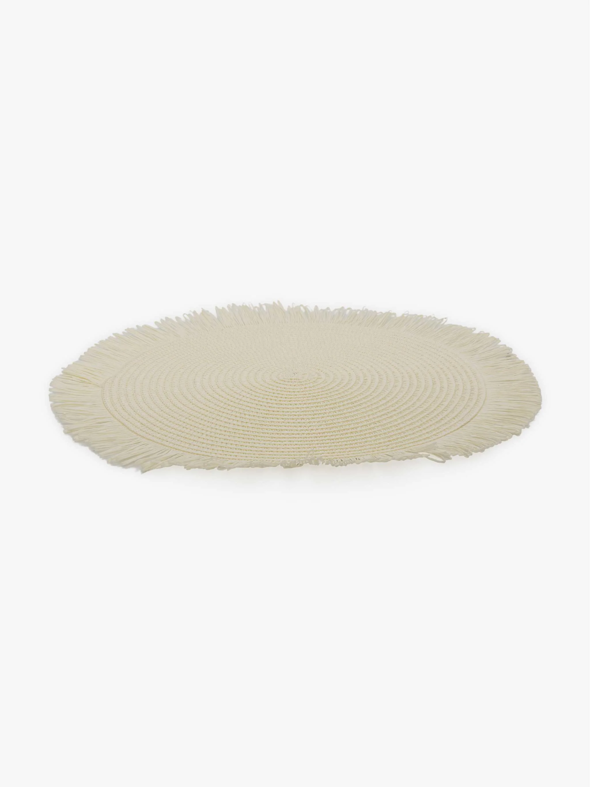 Mantel individual surt, color crema, tamaño 38 x 38 cm