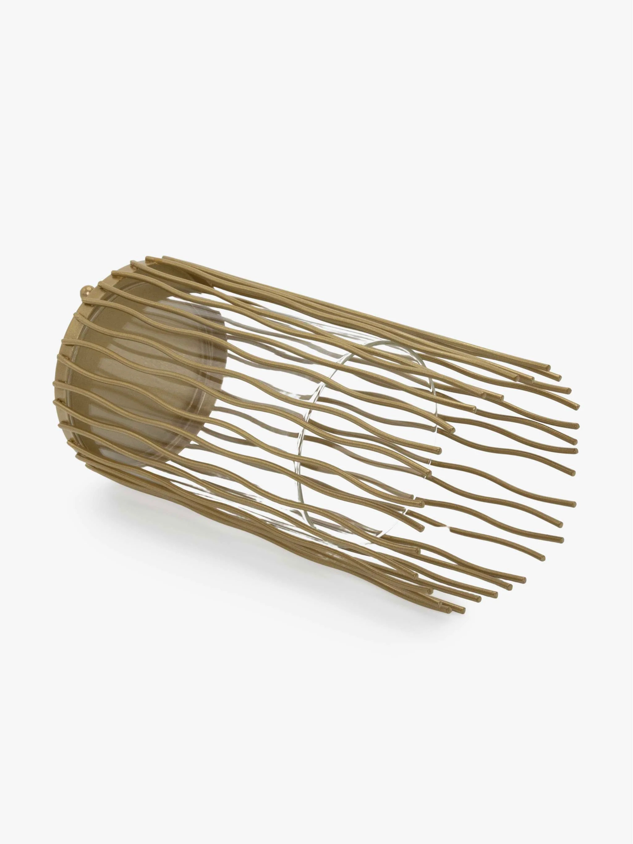 Portavelas decorativo, color dorado, tamaño 12 x 23.5 cm - Image 2