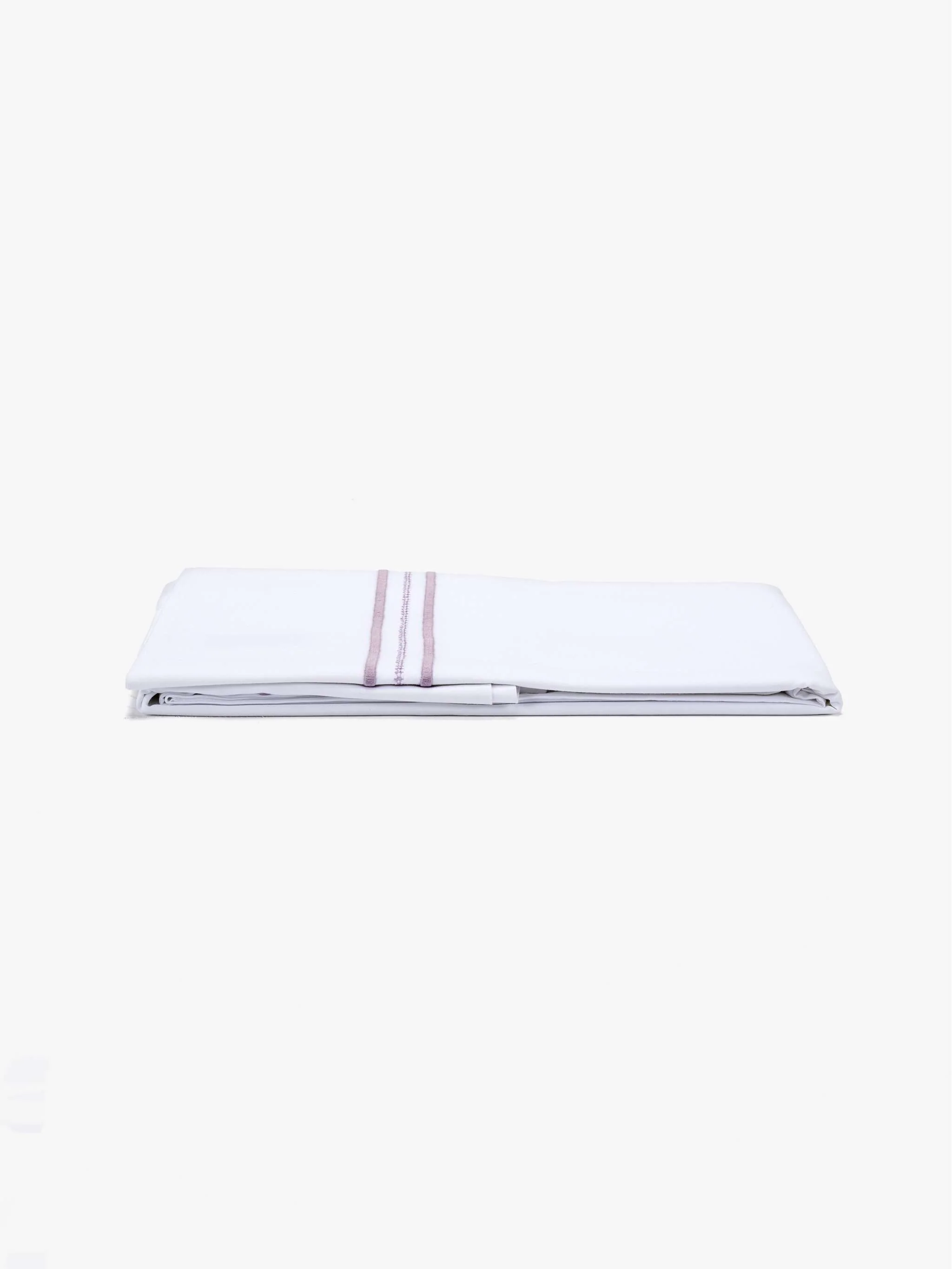 Funda de almohada Mirko Percale, color blanco/rosa