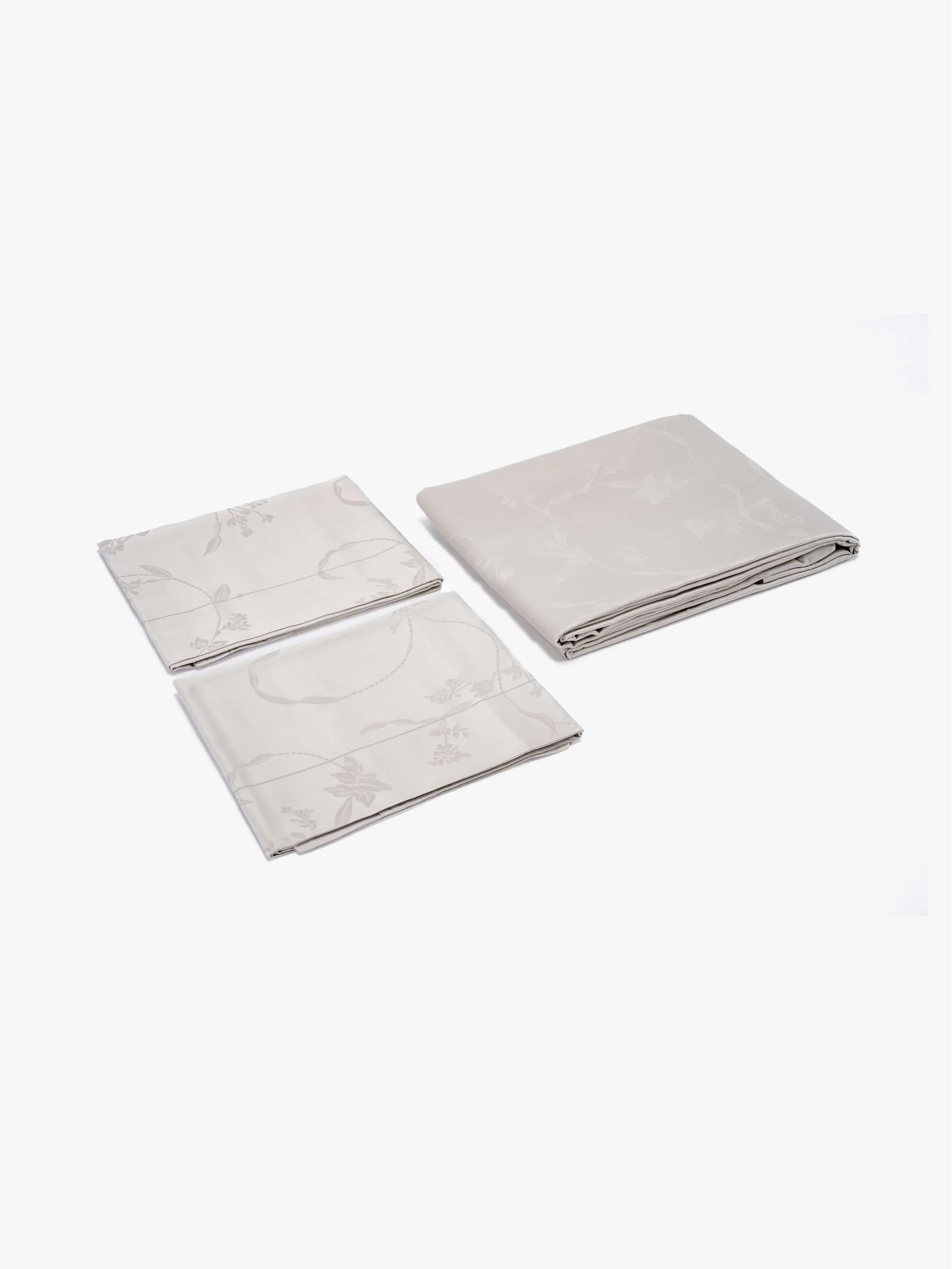 Set de duvet Livia Jacquard, color gris - Image 3