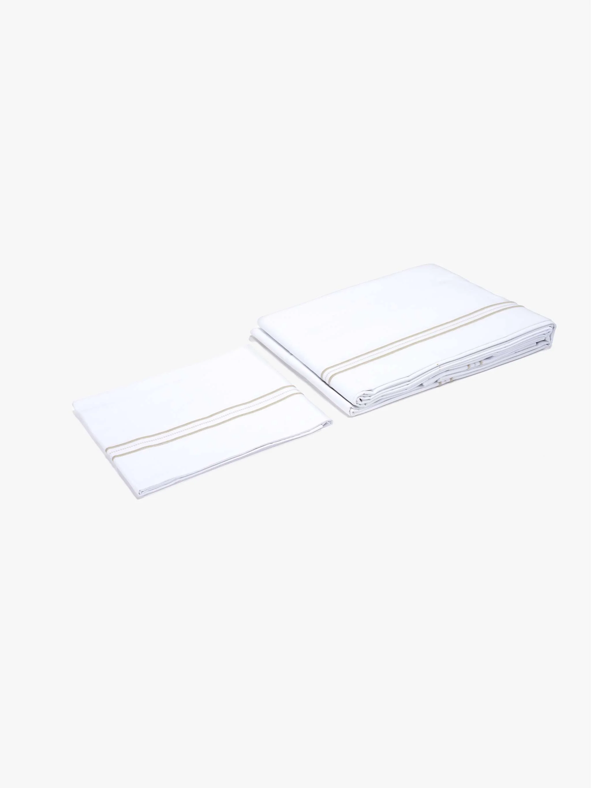 Set de duvet Mirko Percale Queen, color blanco/gris - Image 3