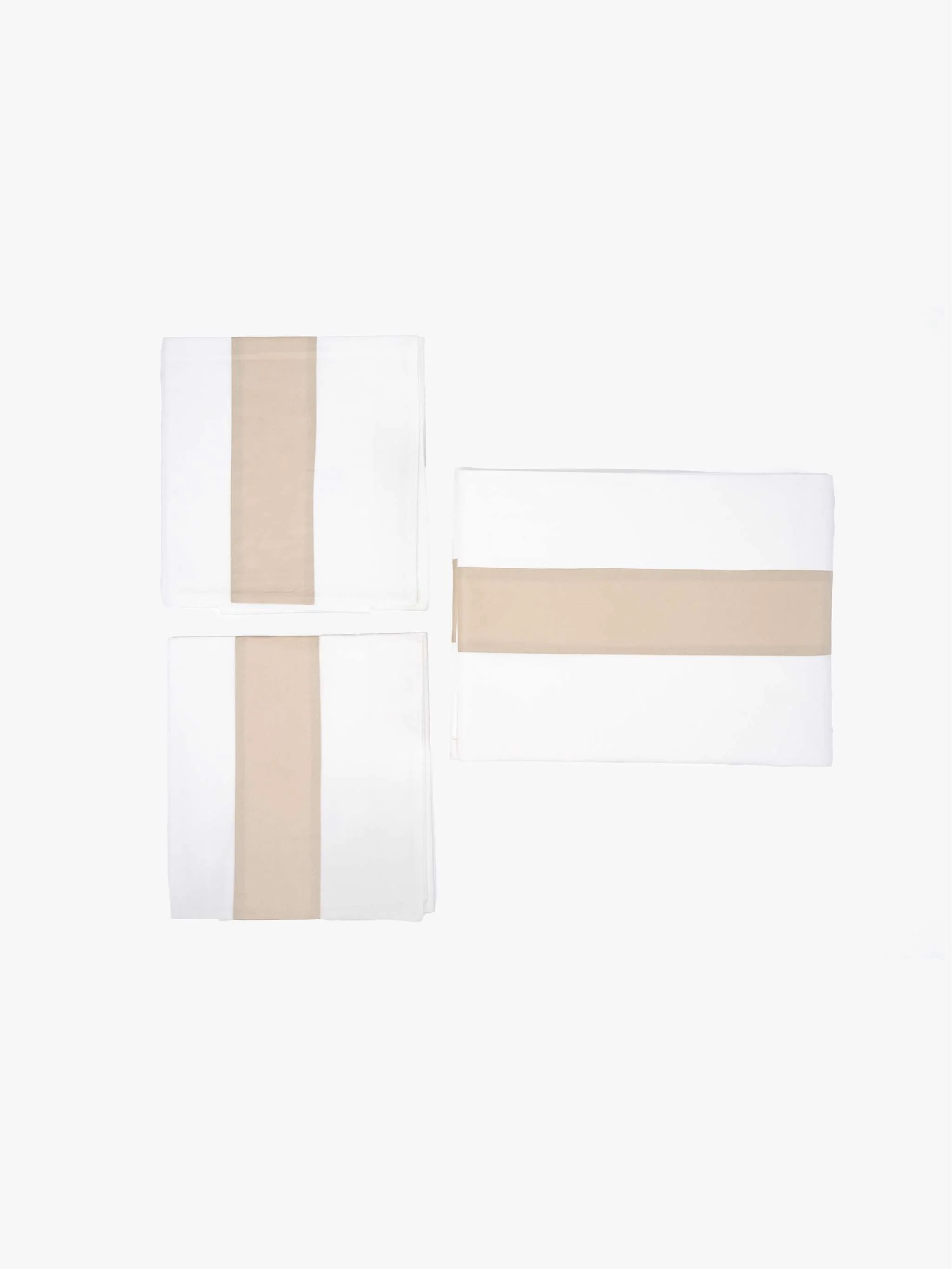Set de sábanas Susanna Percale Queen, color blanco/beige - Image 4