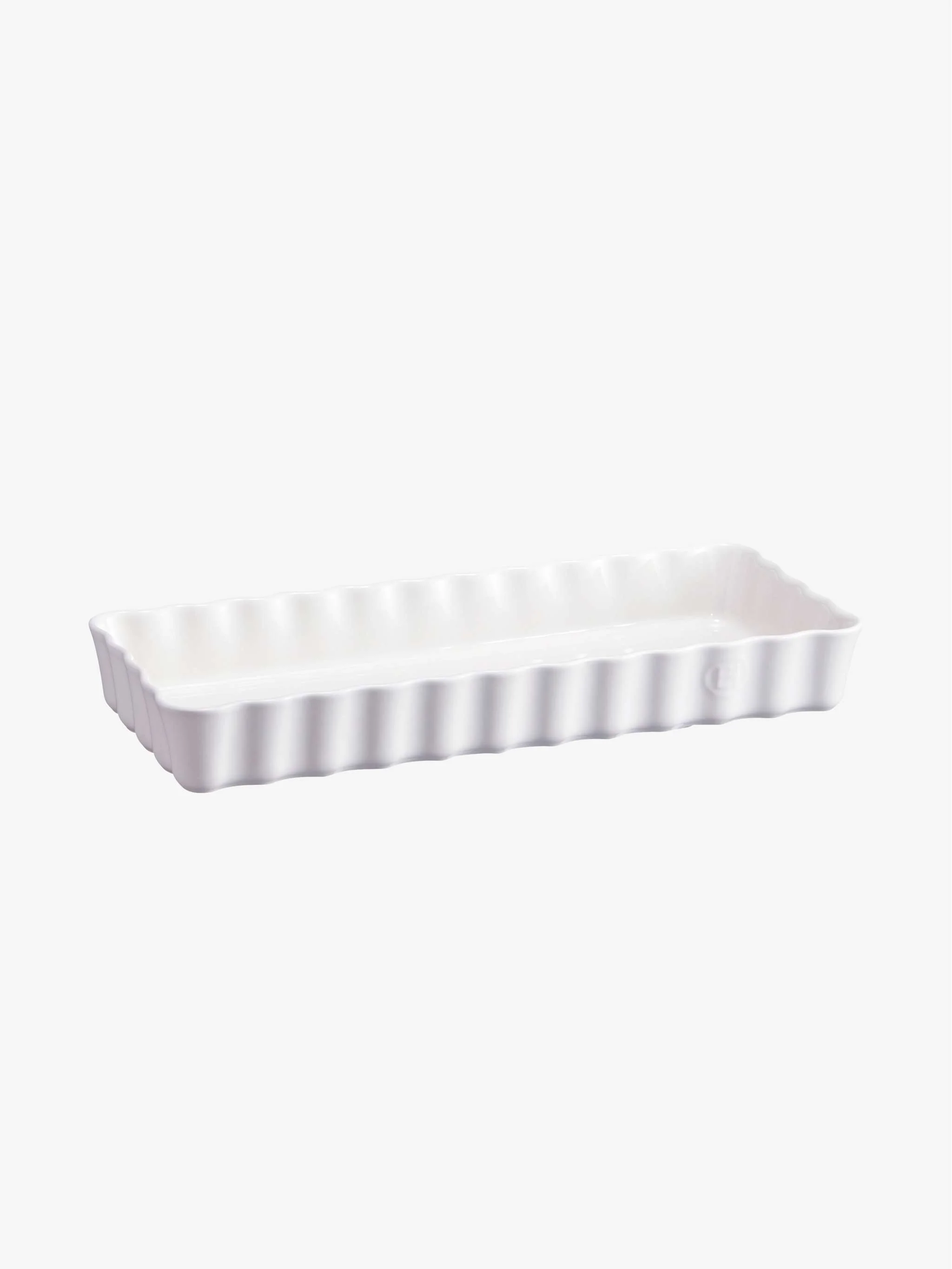 Tortera rectangular delgada, color blanco