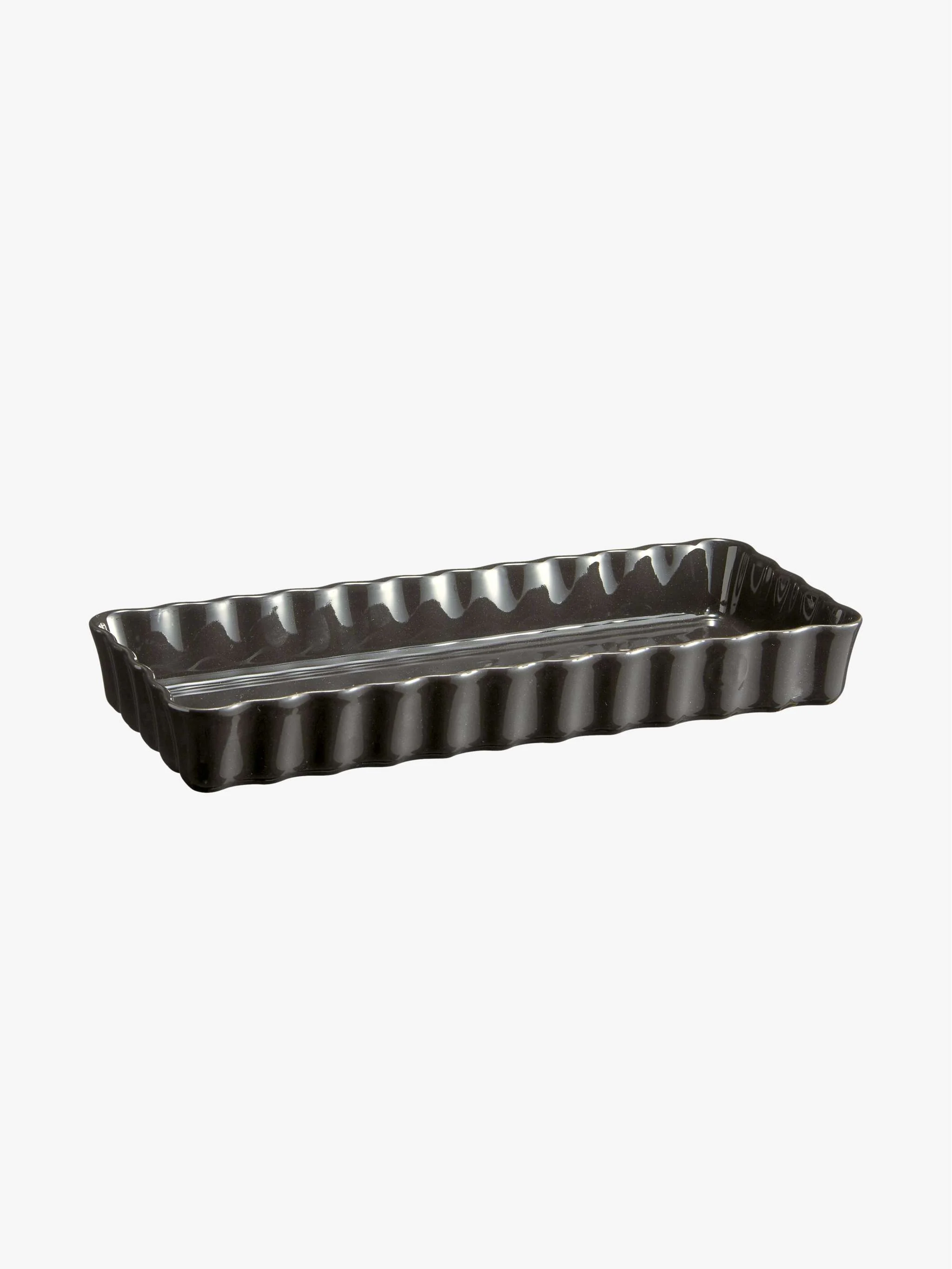Tortera rectangular delgada, color negro