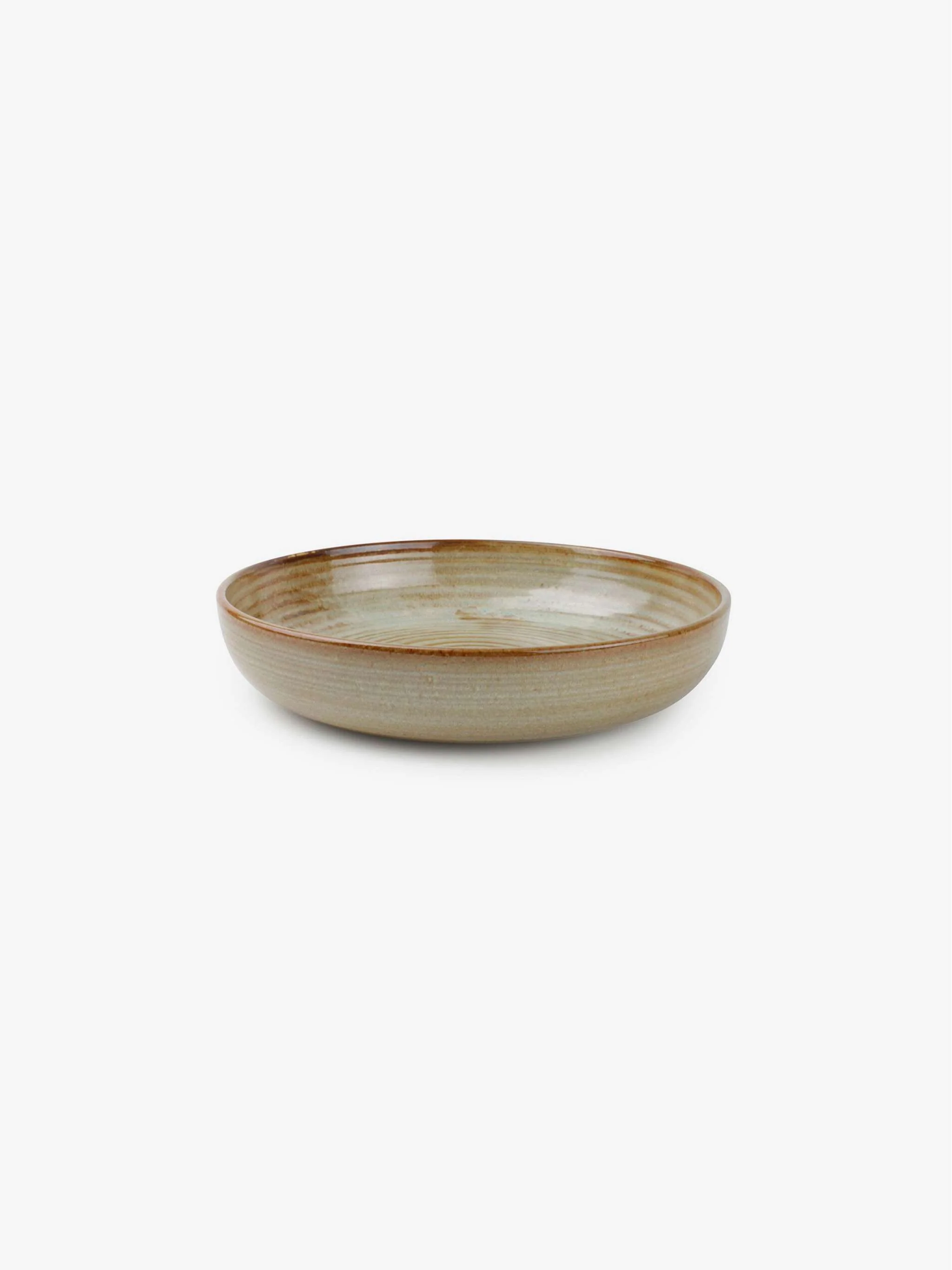 Plato hondo para servir Escura, tamaño 22 x 4.5 cm, color beige