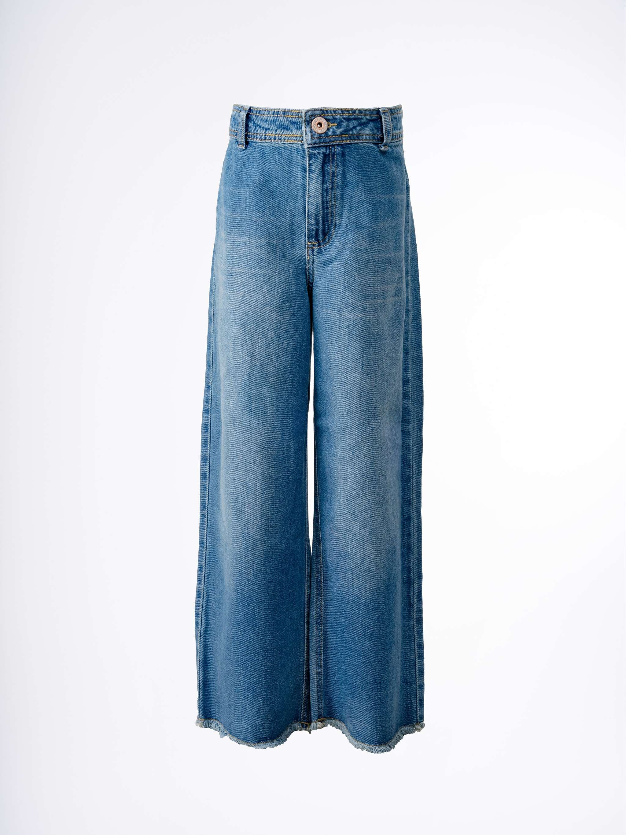 Jeans Baggys Lufas Kd, color indigo medio, para Niña