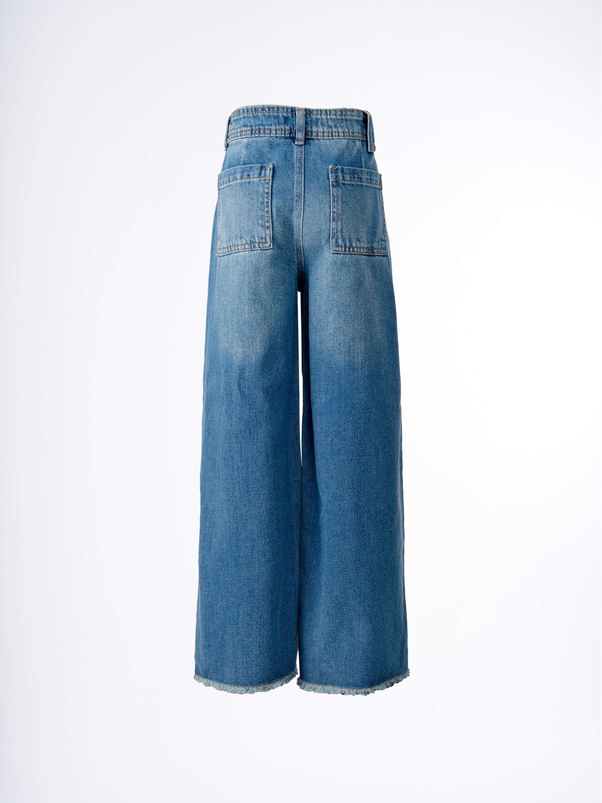 Jeans Baggys Lufas Kd, color indigo medio, para Niña - Image 2