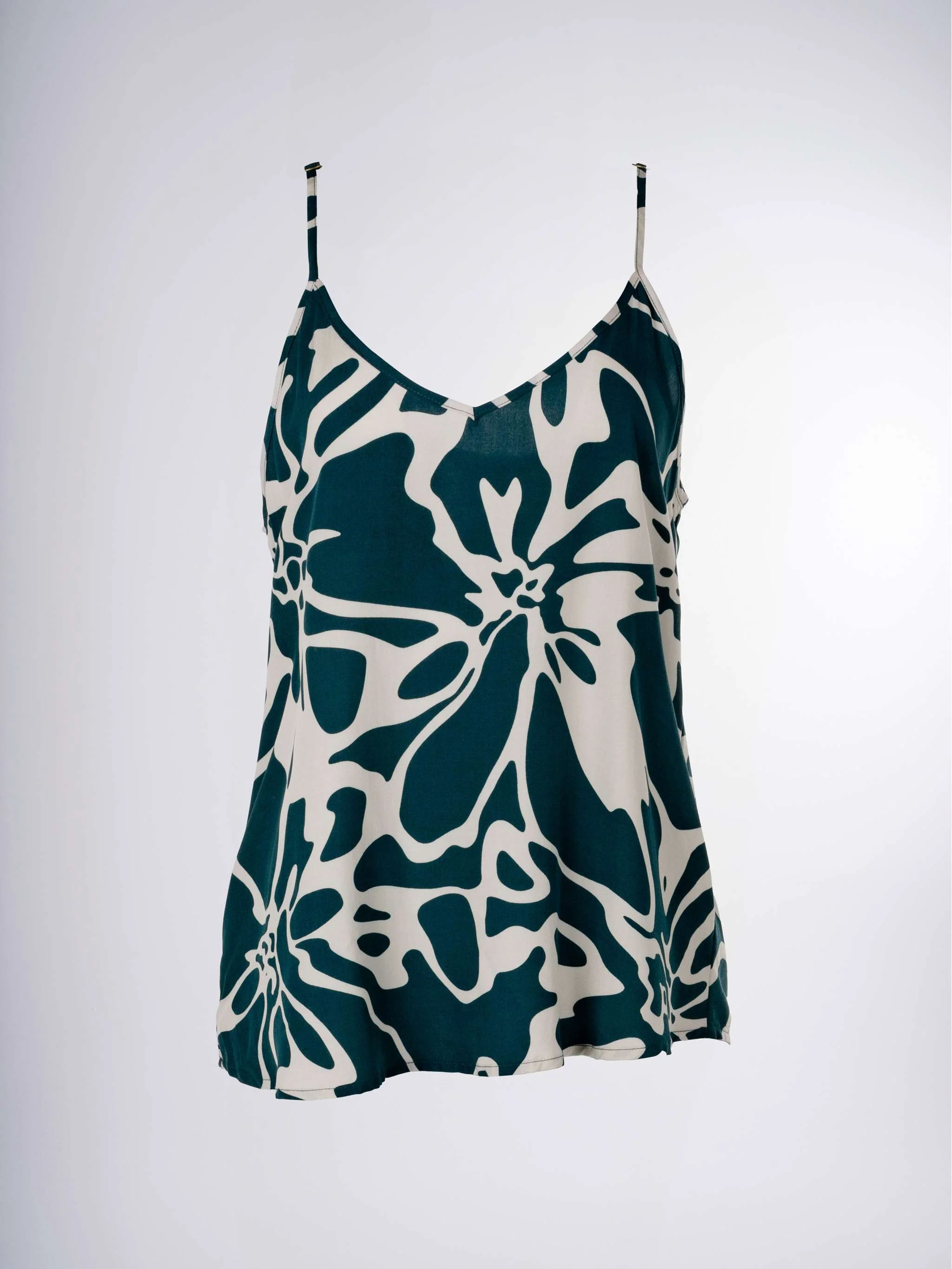 Top sin manga estampado Linell, color verde, para Damas