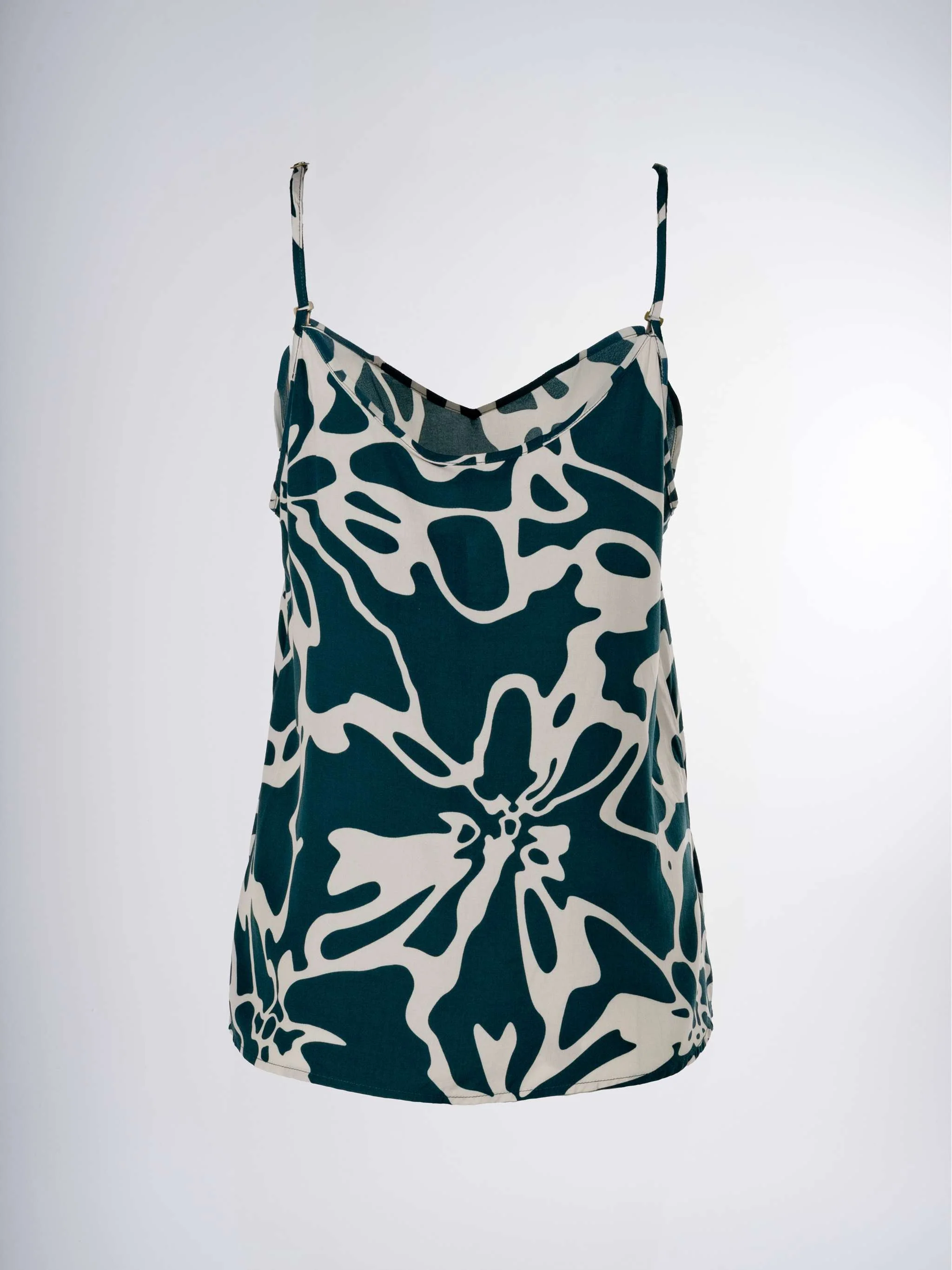 Top sin manga estampado Linell, color verde, para Damas - Image 3