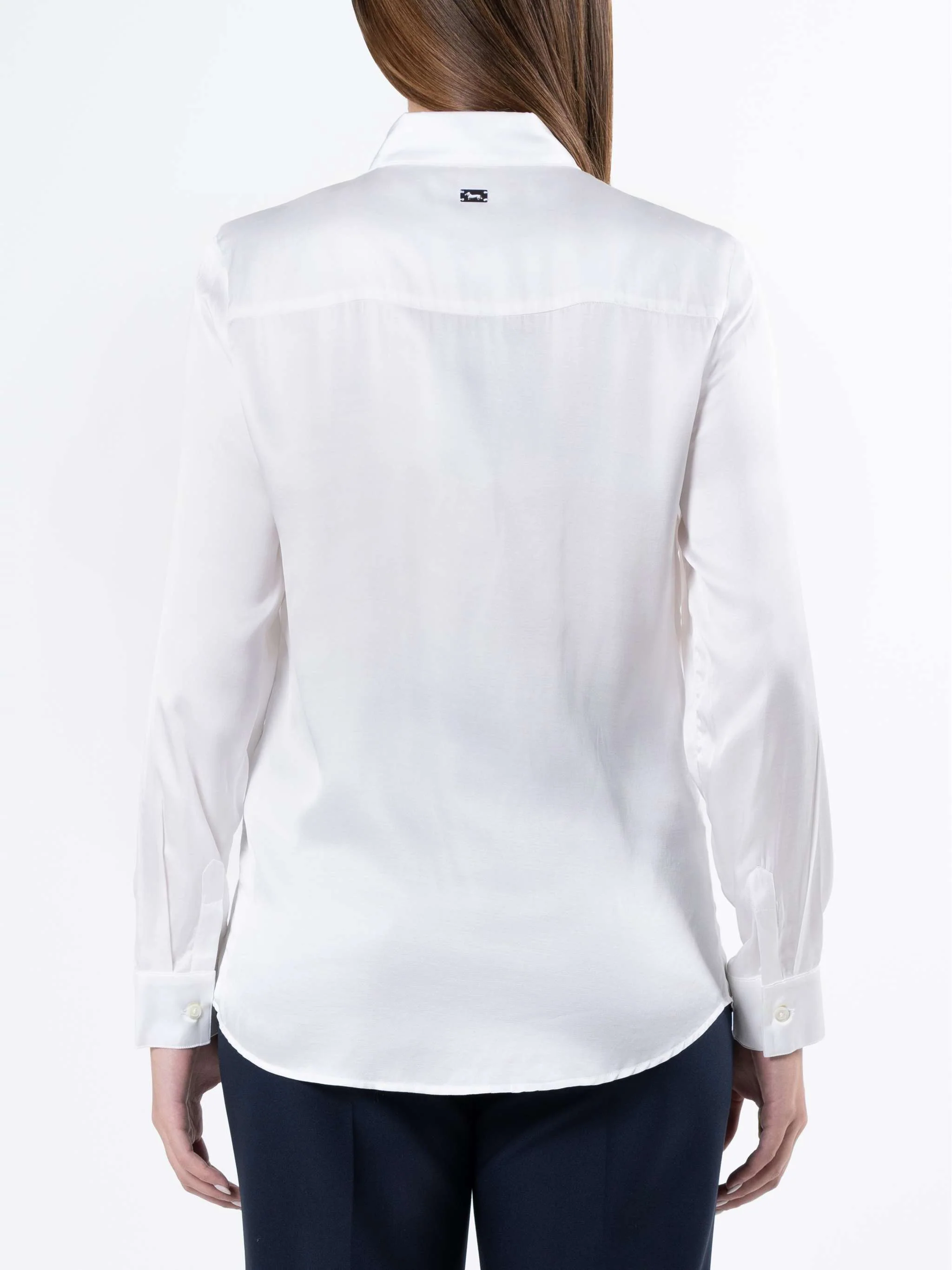 Camisa manga larga casual, color crema, para Damas - Image 4