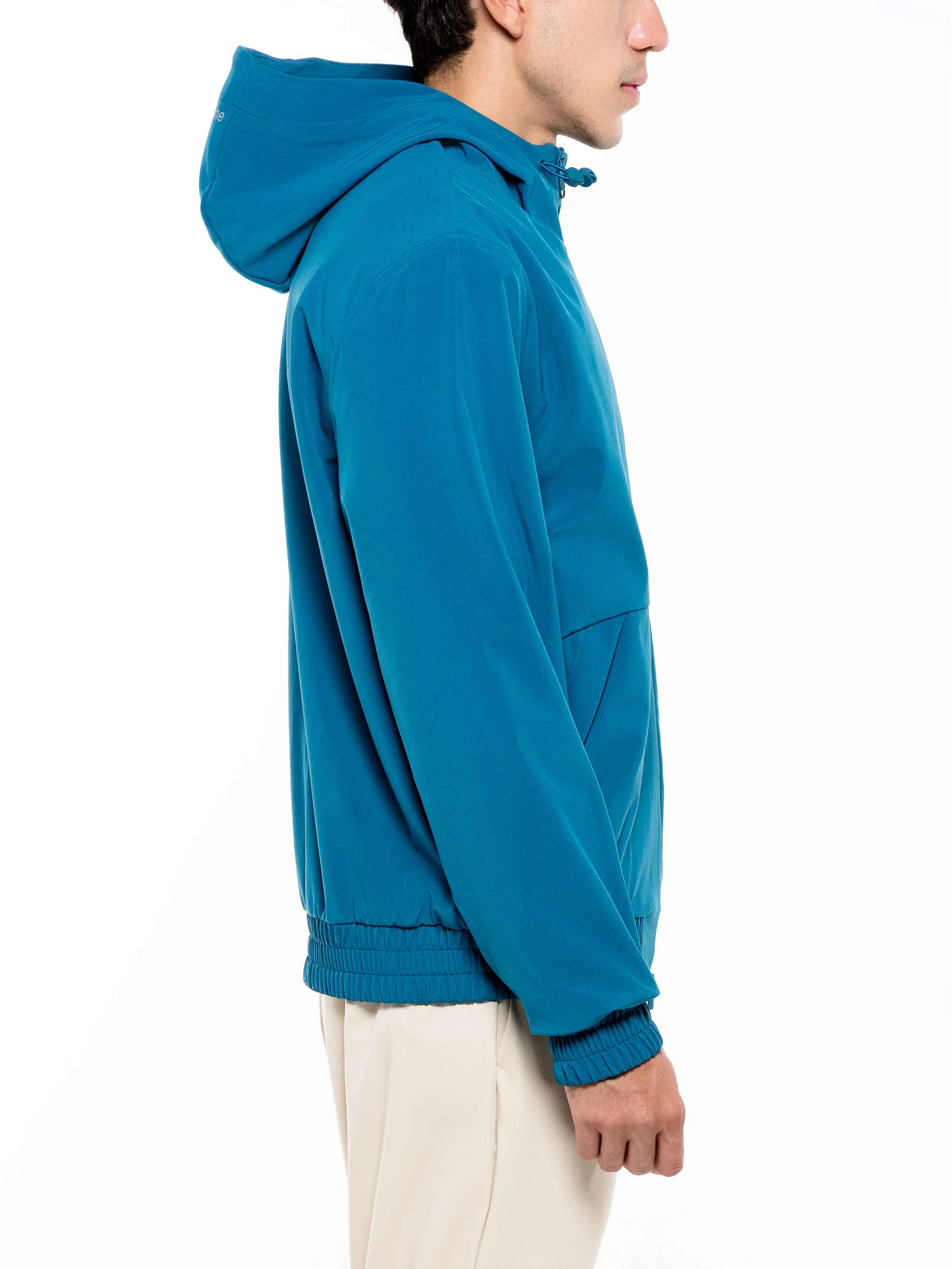Chaqueta casual con capucha, color turquesa, para Caballeros - Image 3