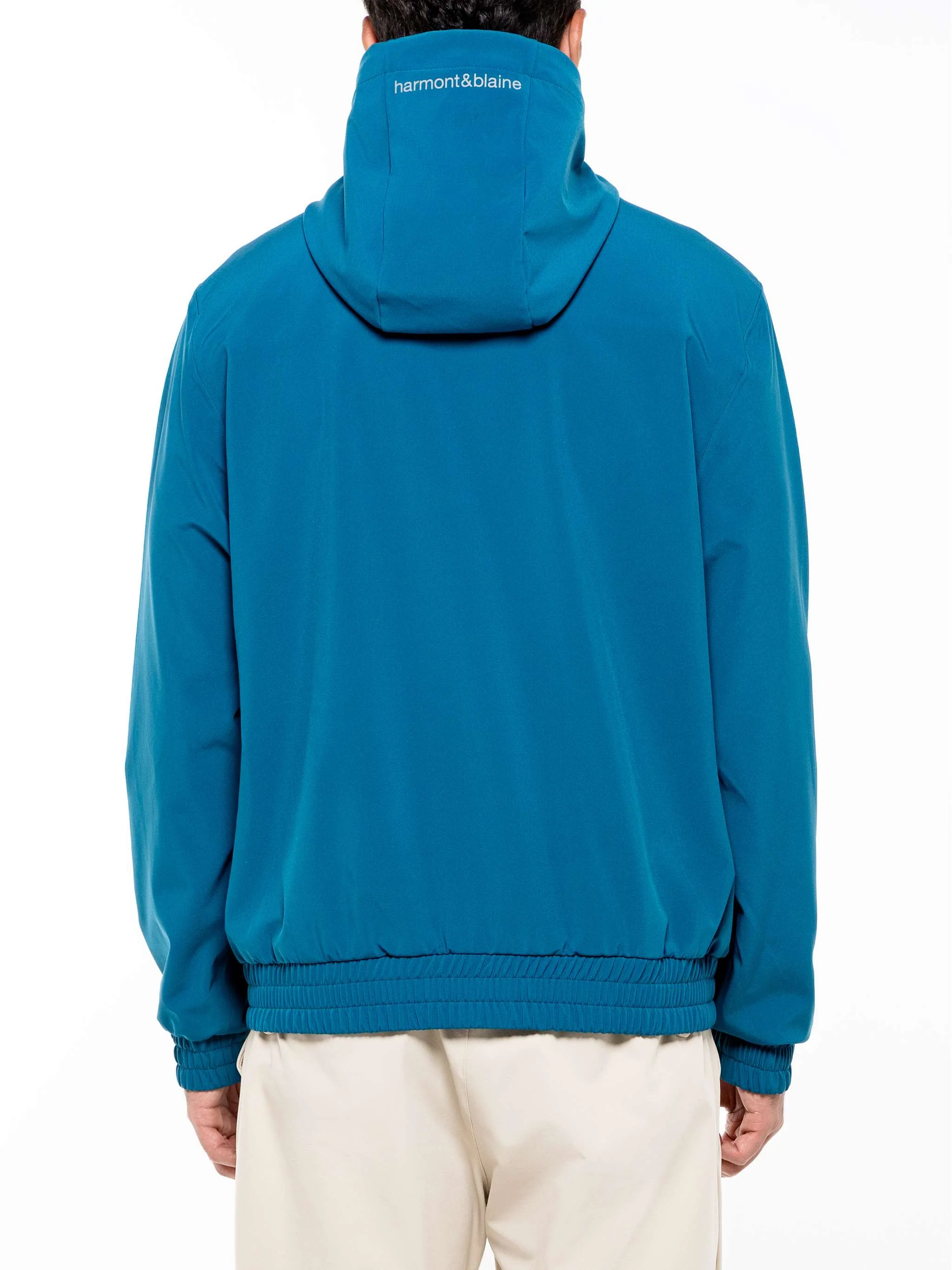 Chaqueta casual con capucha, color turquesa, para Caballeros - Image 4