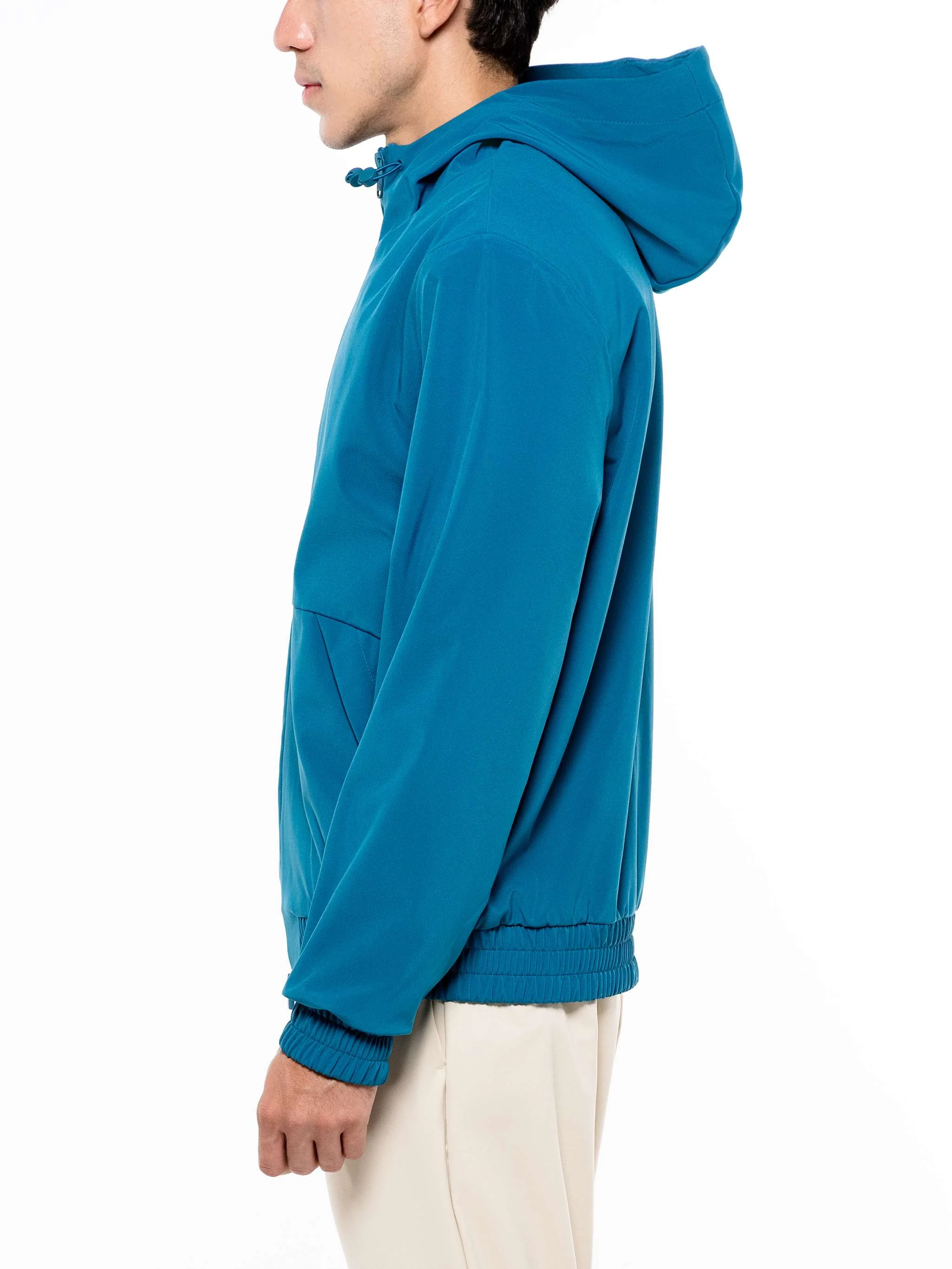 Chaqueta casual con capucha, color turquesa, para Caballeros - Image 5