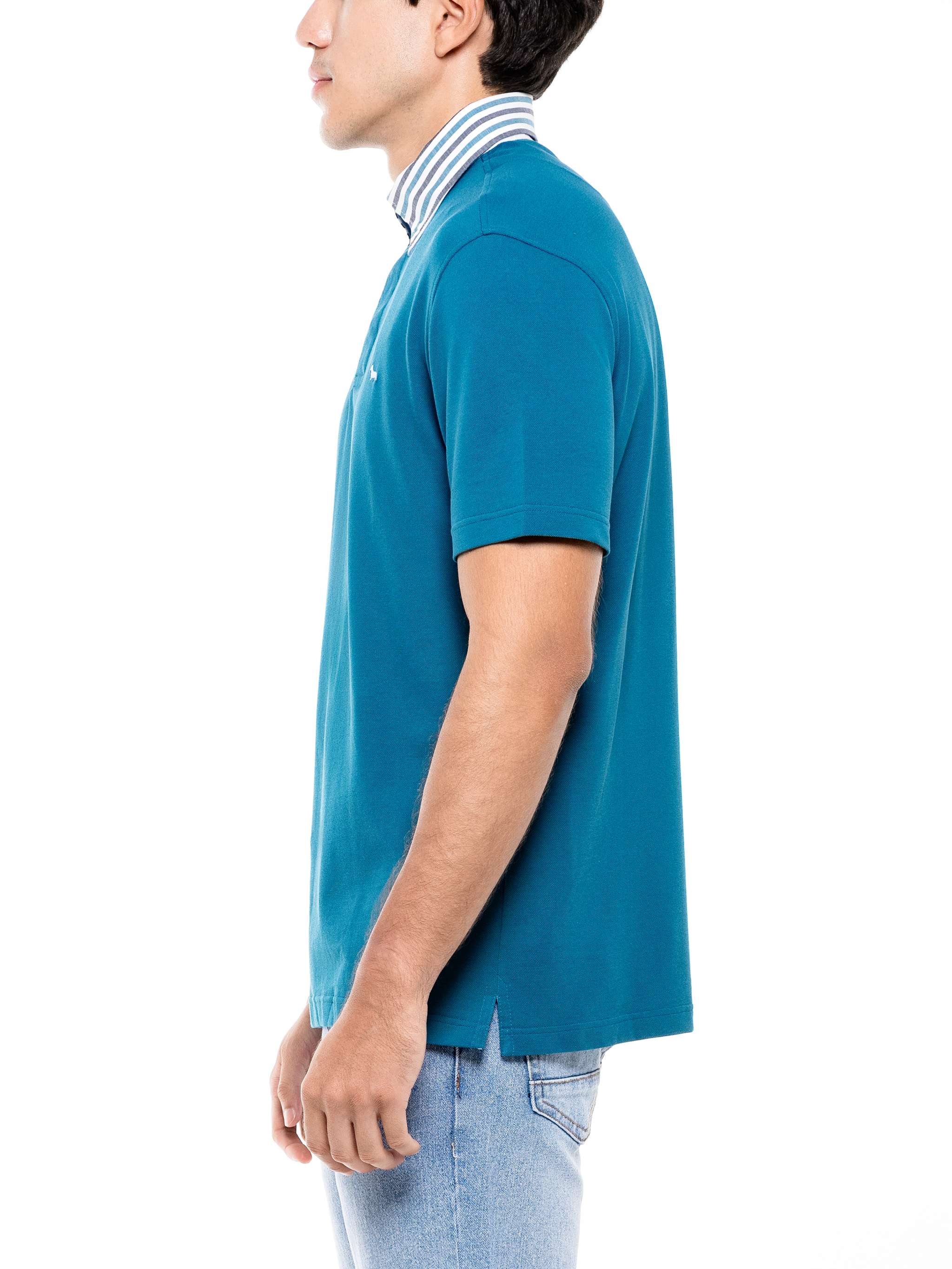 Chemise casual, color turquesa, para Caballeros - Image 5