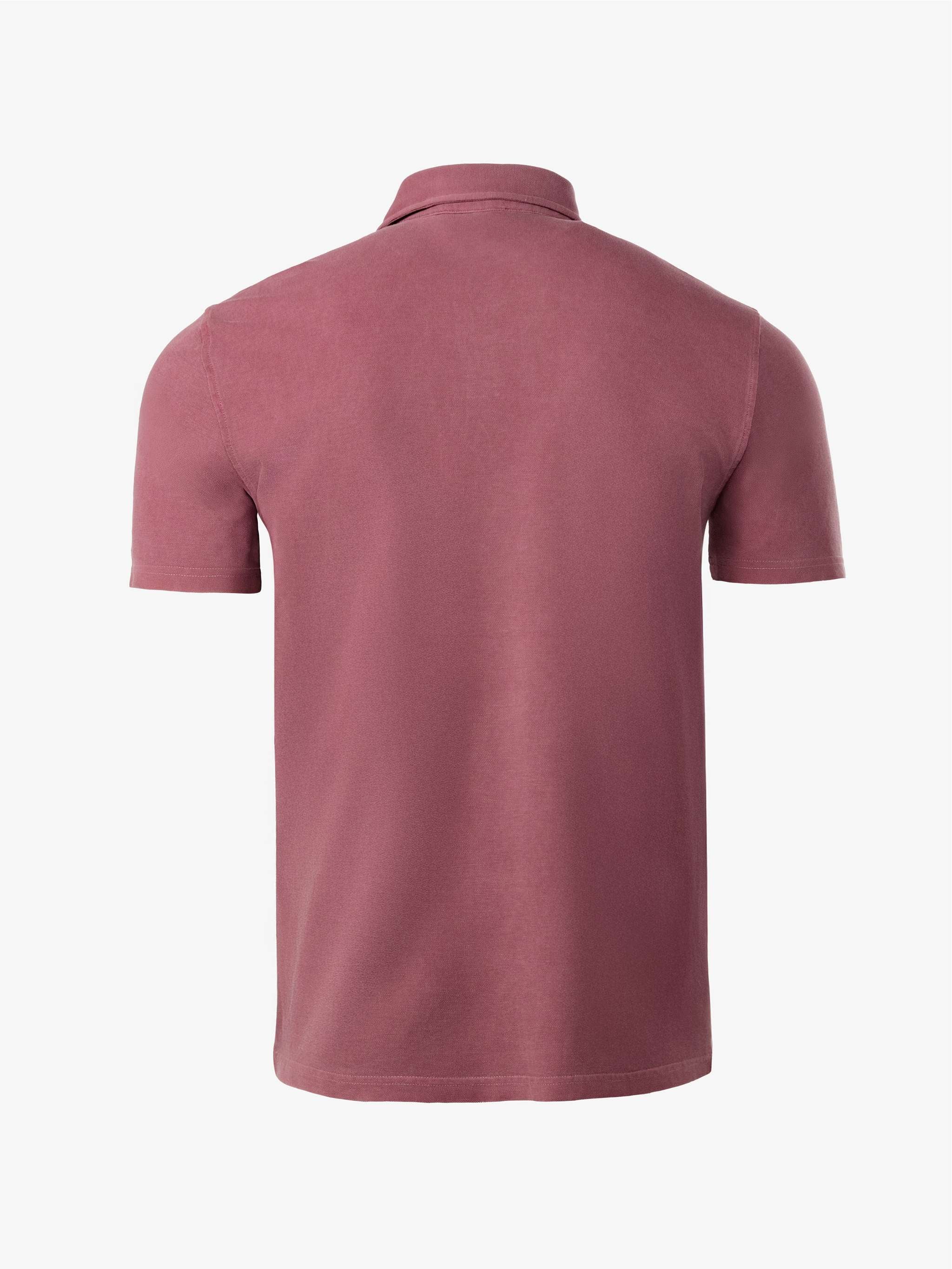 Chemise polo garment dye, color vinotinto, para Caballeros - Image 2