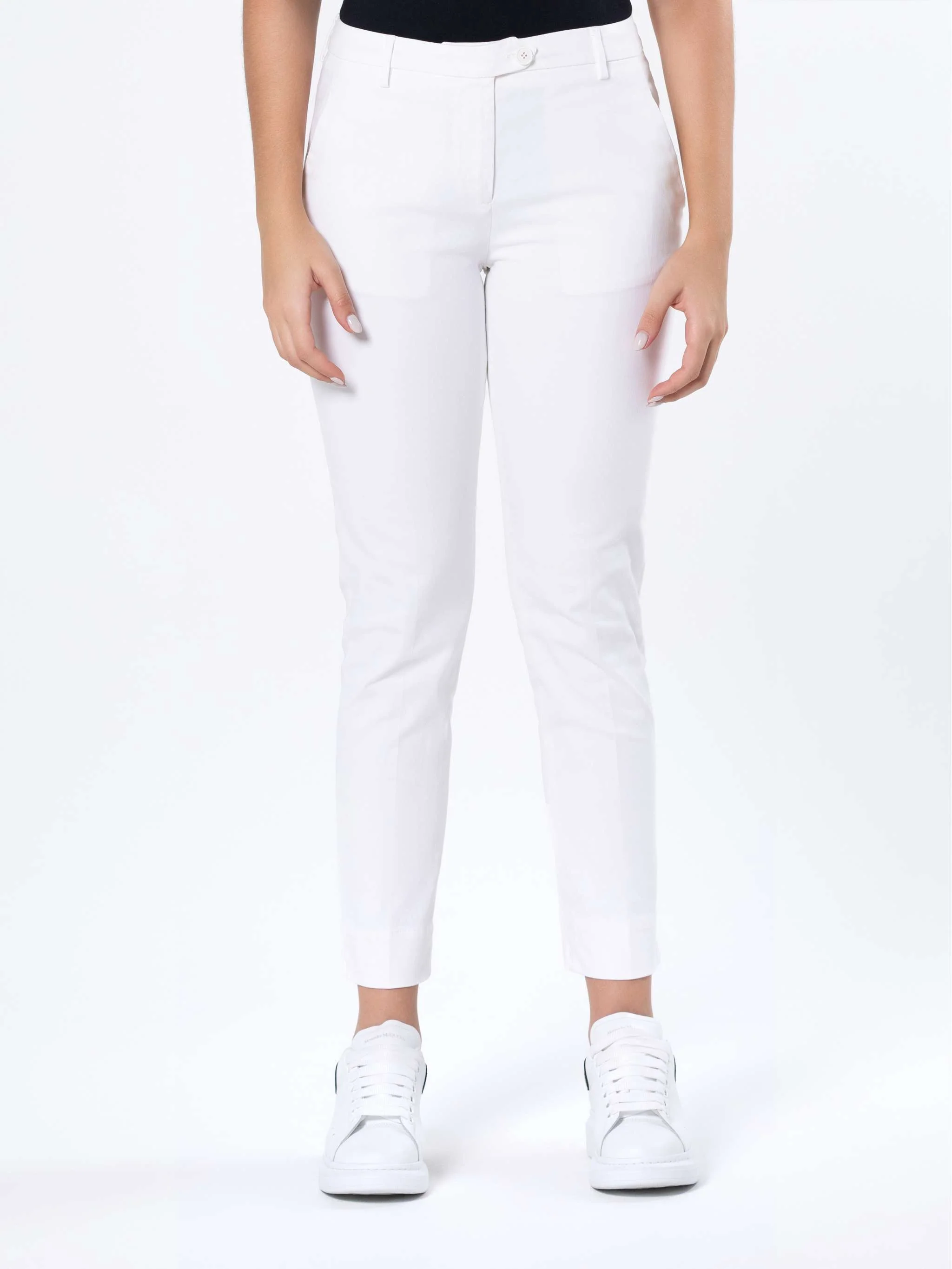 Pantalón casual, color crema, para Damas