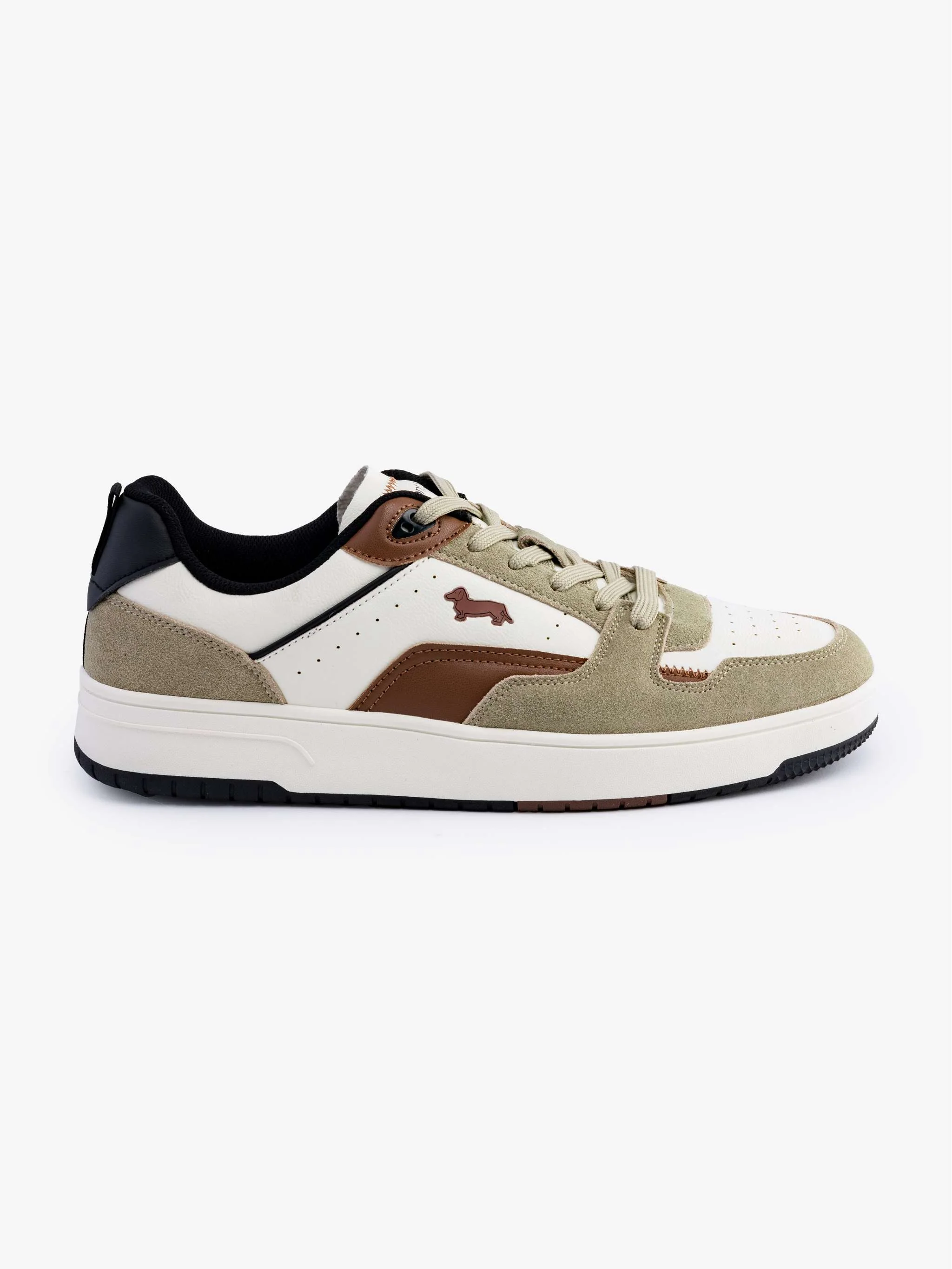 Zapatos Deportivos Scarpa Uomo Camoscio, color beige con blanco, para Caballeros